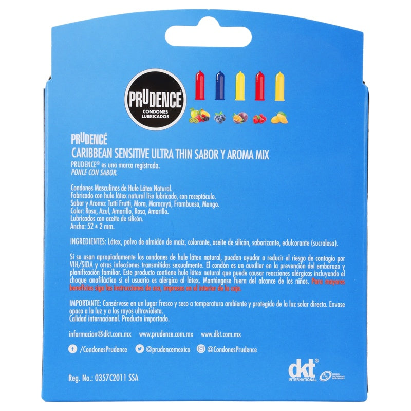 Preservativo Prudence Caribean 20 Pza perfil 7