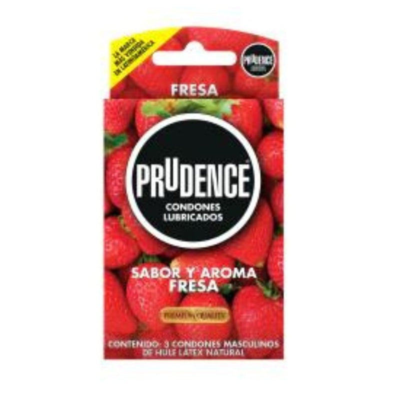 Preservativo Prudence Fresa 3 Piezas 7502214982477