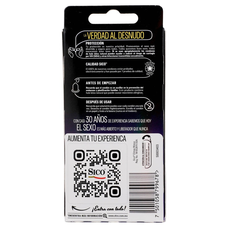 Preservativo Sico Climax Mutual 9 Piezas 7501058799678 perfil 6