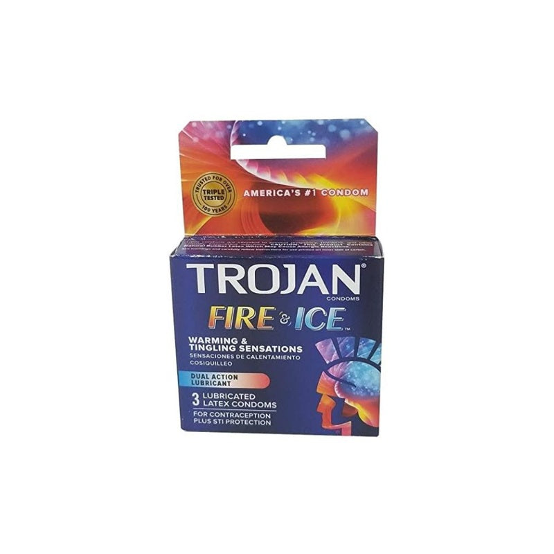 Preservativo Trojan Fire Ice 3 Piezas 7501080953017