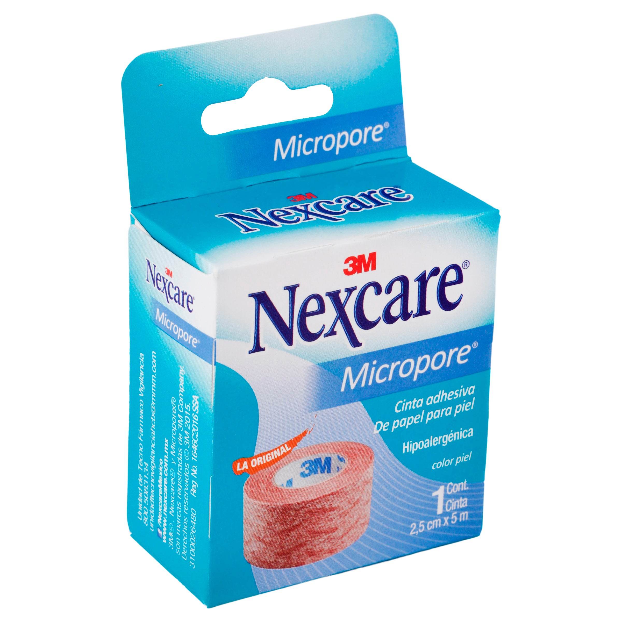 Cinta Microporosa Nexcare Piel 2.5X5Cm 7501023104223