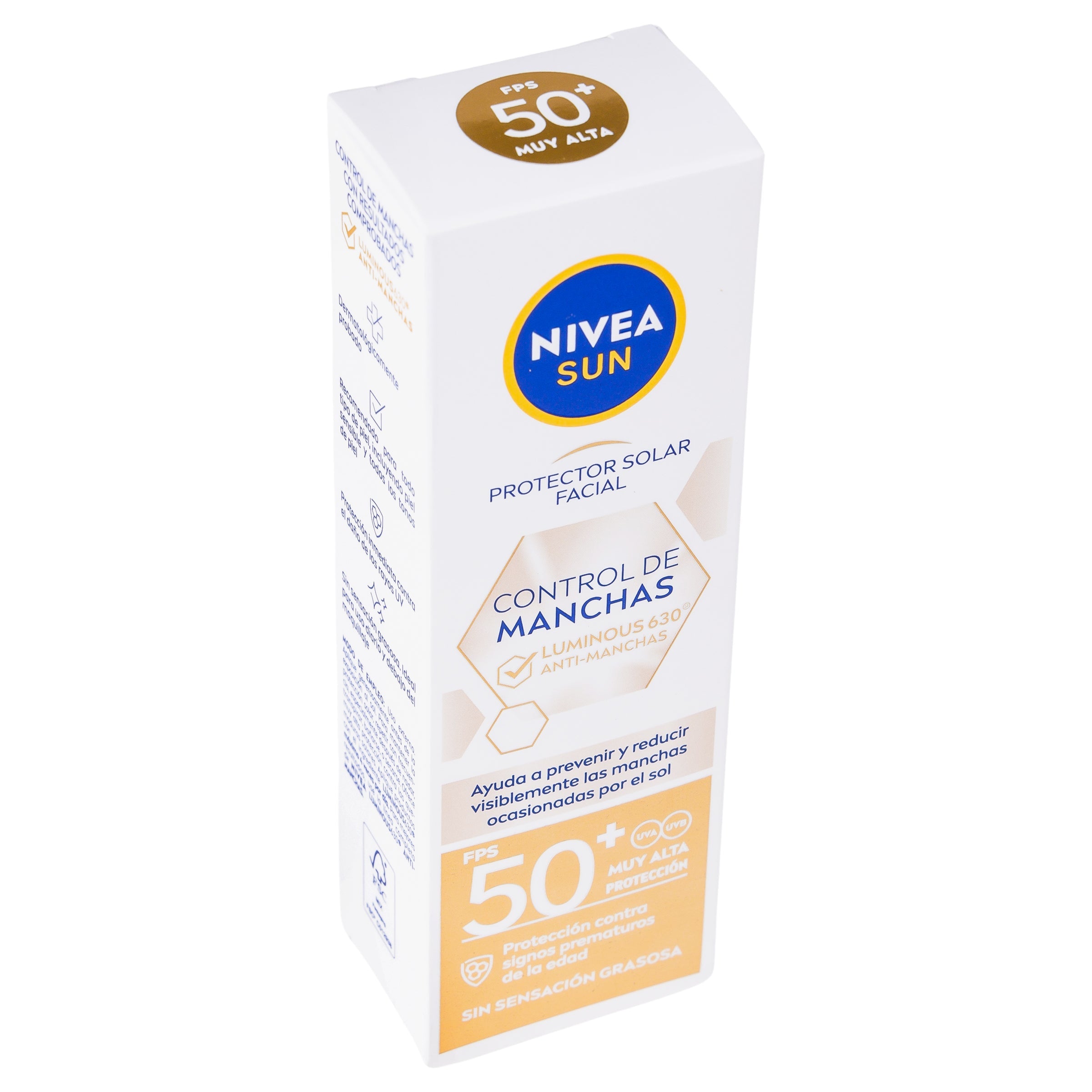 Bloqueador Nivea Sun Control De Manchas Luminous 630 Fps 50 40 Ml 4006000064918