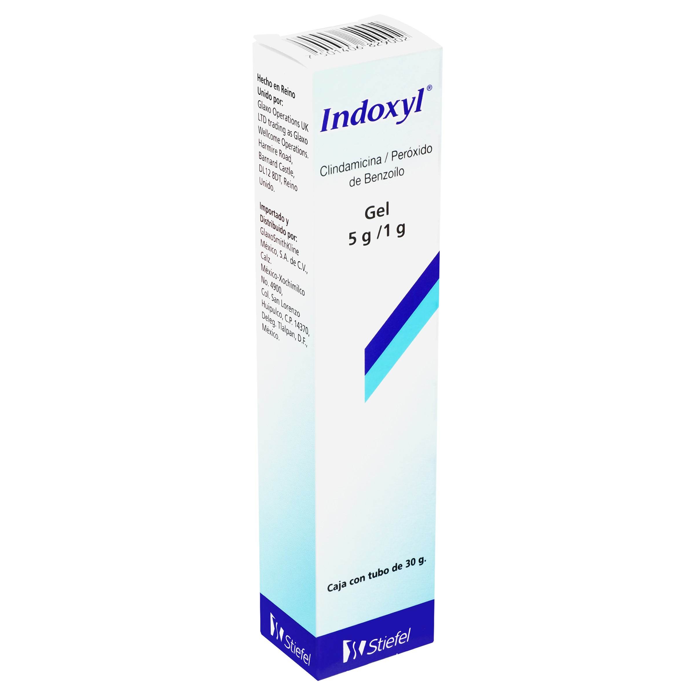 Indoxyl Gel 5G/1G 30G (Clindamcina/Peroxido De Benzoilo) 7501406829002