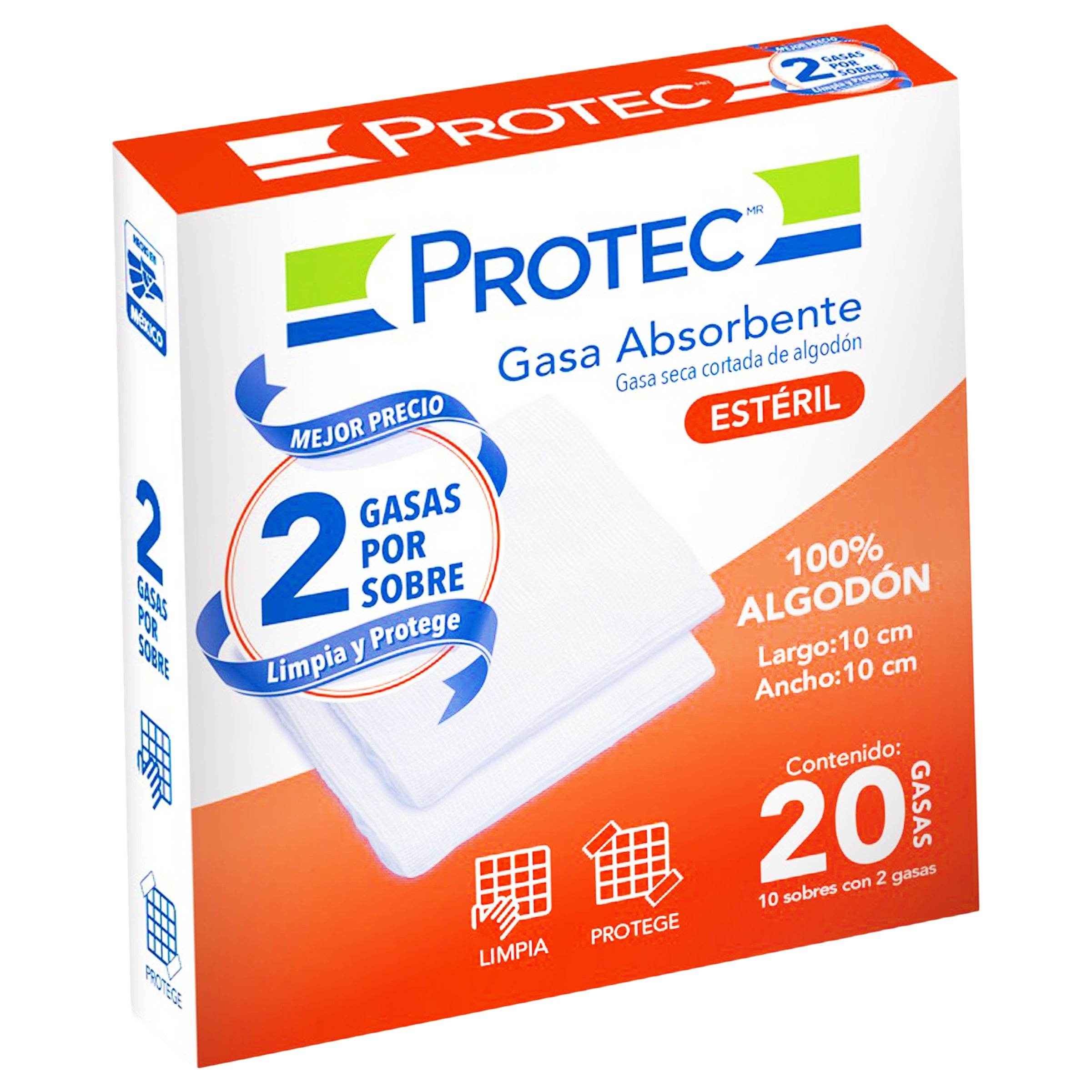 Gasa Estéril Protec 10X10Cm Con 20 7501048613663