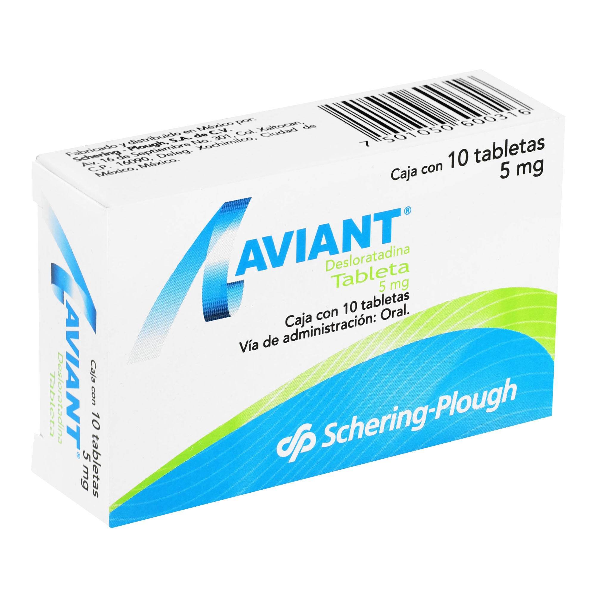 Aviant 5Mg Con 10 Tabletas (Desloratadina) 7501050600316