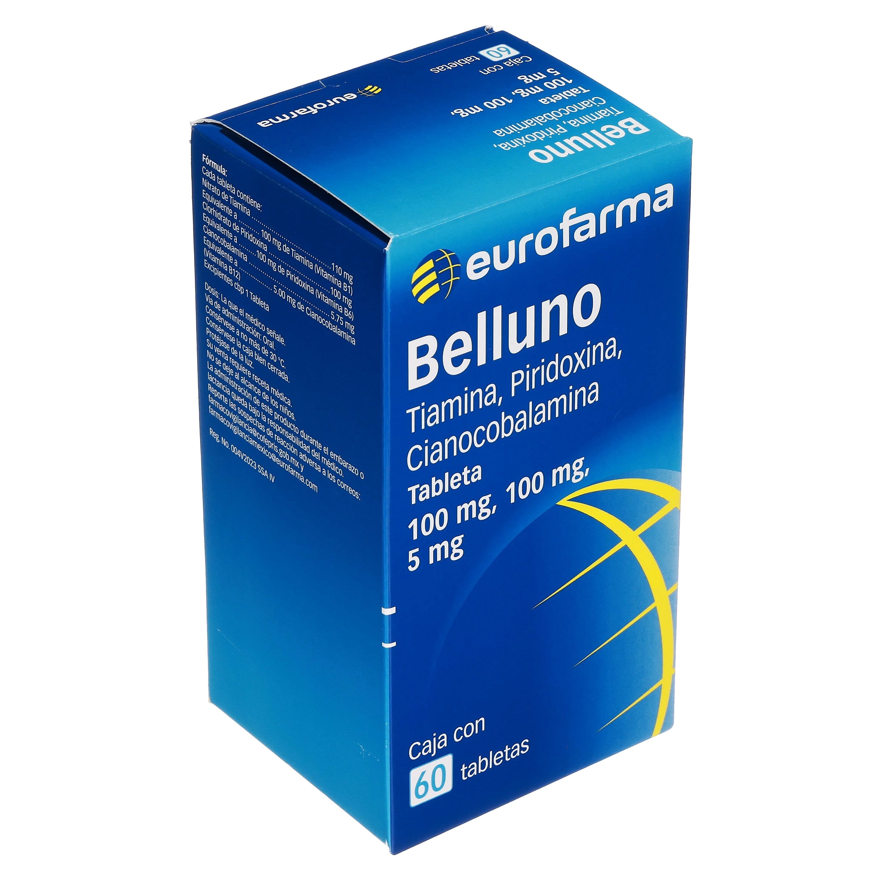 Belluno 100 / 100 / 5 Mg Con 60 Tabletas 7891317030520