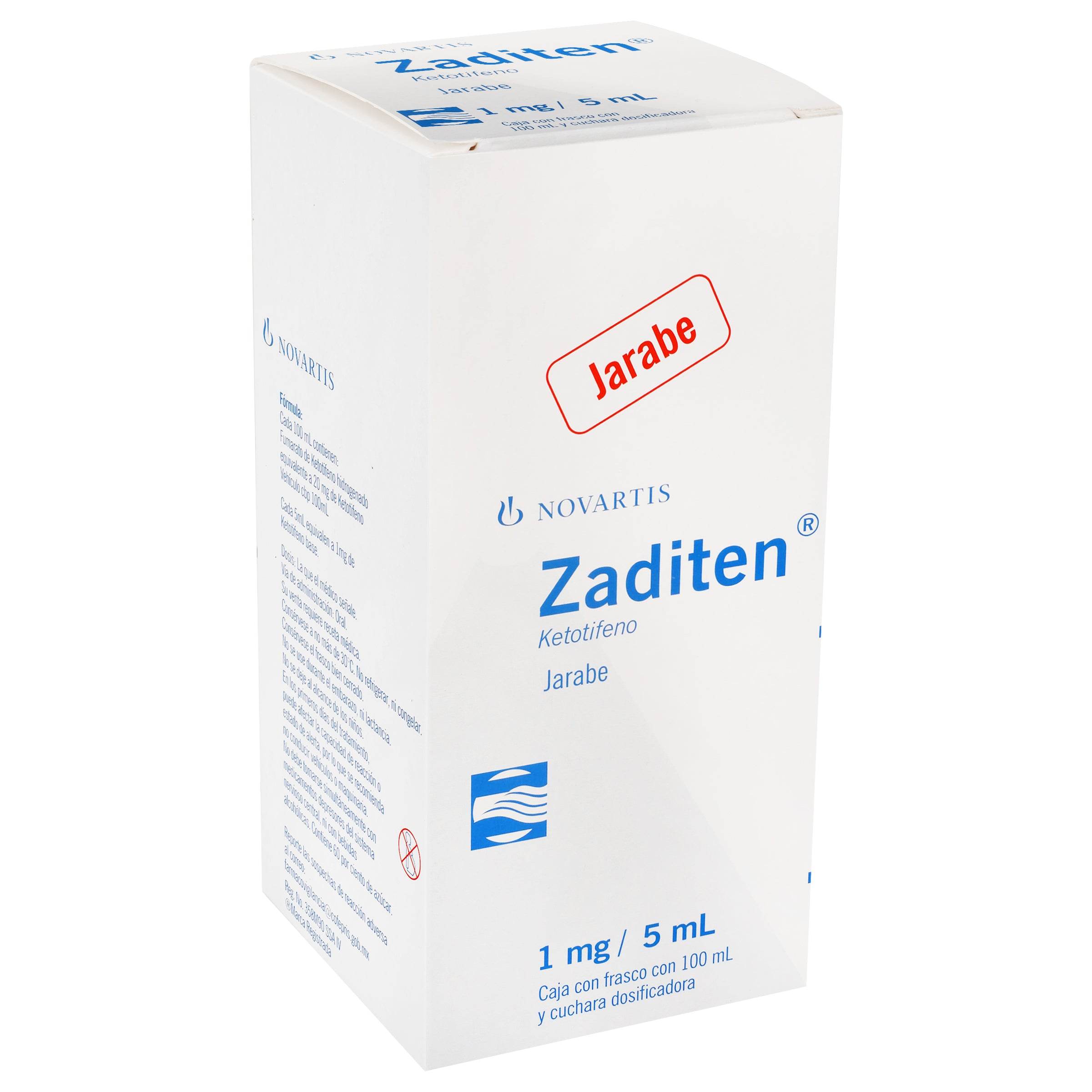 Zaditen Jarabe 1Mg/5Mg 100Ml (Ketotifeno) 7501124856601