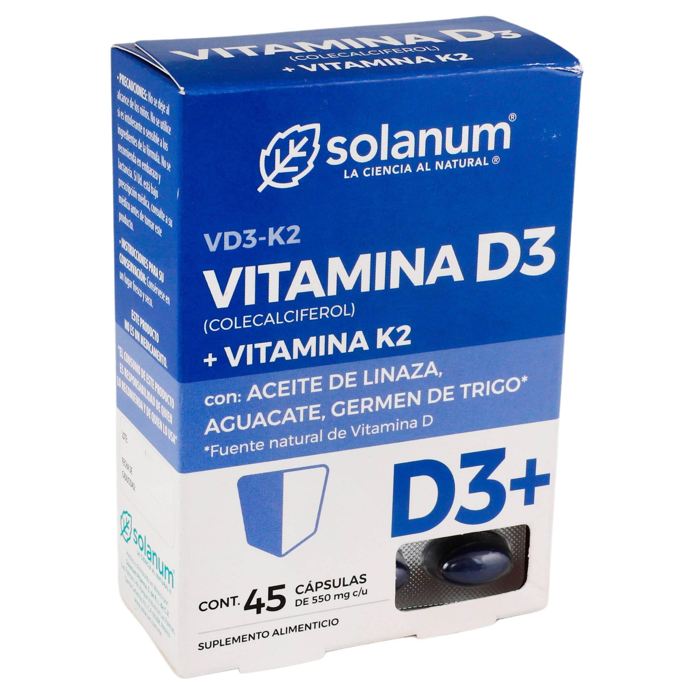 Solanum (Colecalciferol/Vitamina K) Capsulas Con 45 7503023641913