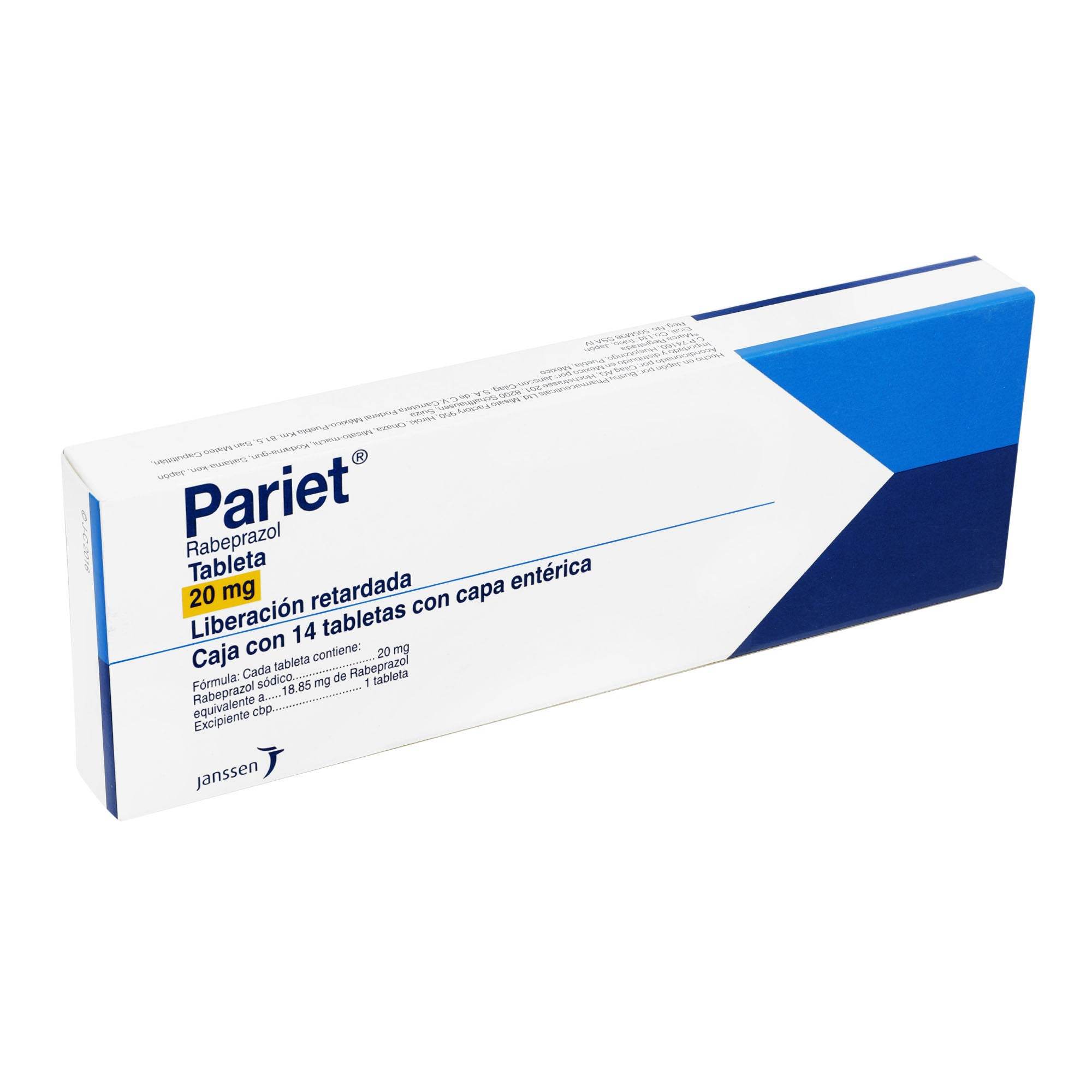 Pariet 20Mg Con 14 Tabletas (Rabeprazol) 7501109901890