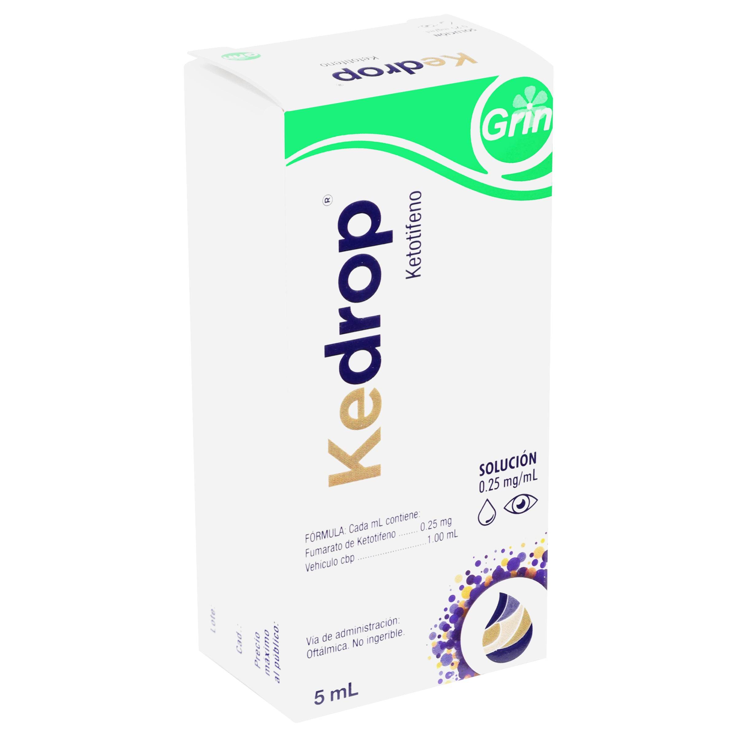 Kedrop (Ketotifeno) Solución Oft 0.025Mg 5Ml 8400004611