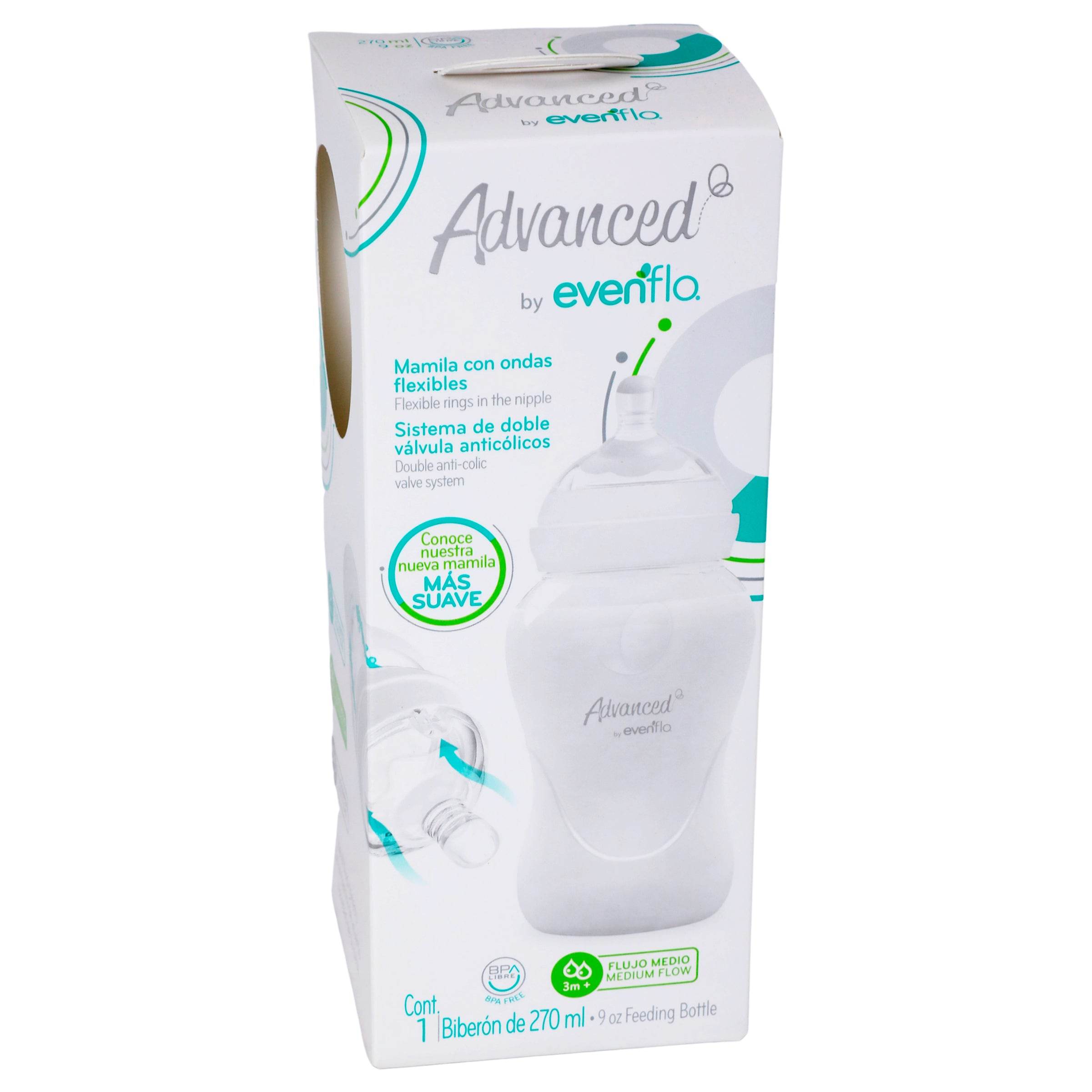 Biberon Advance Flujo Medio 9Oz Avent 7501027511263