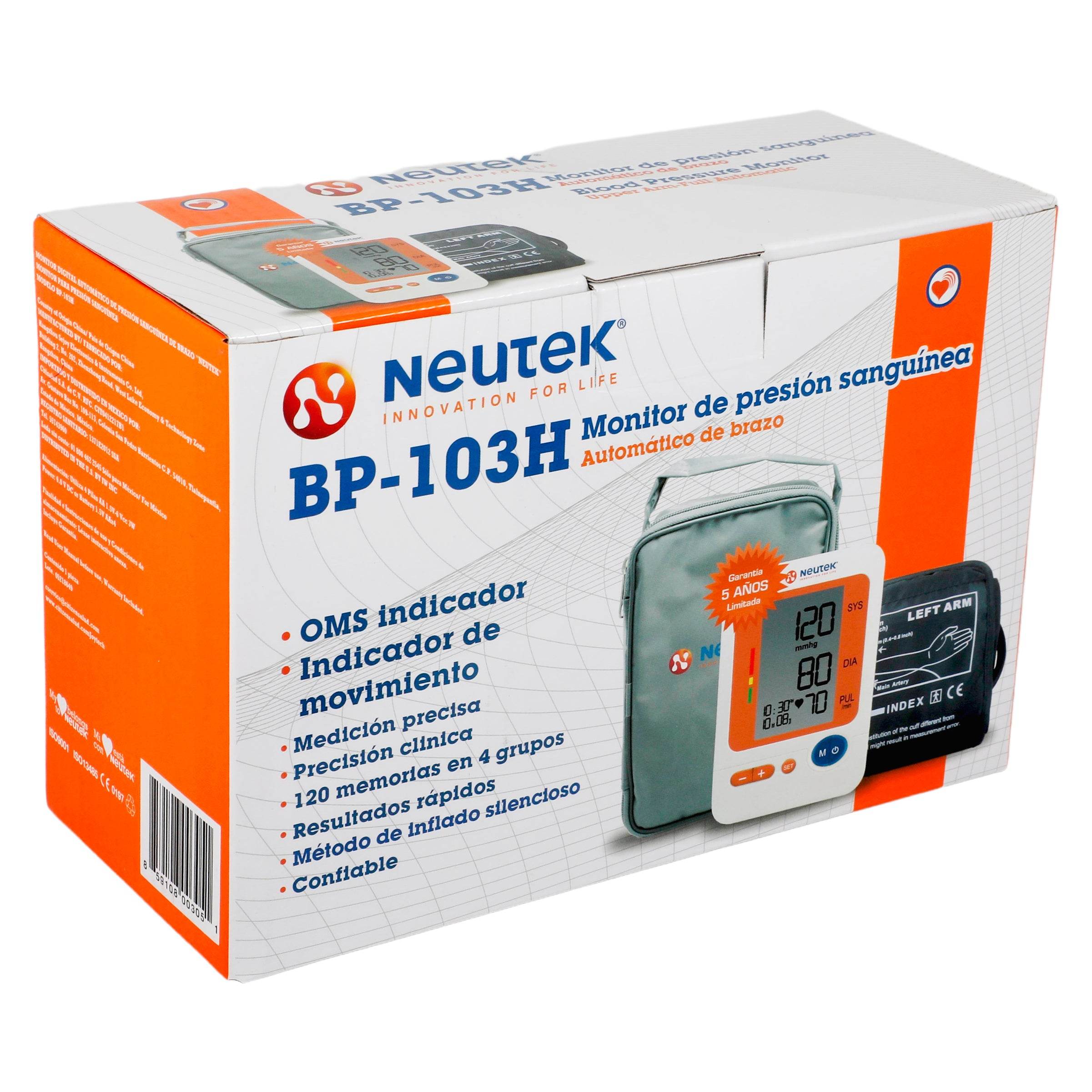 Monitor De Presión Arterial Digital Neutek Brazo 859108003051