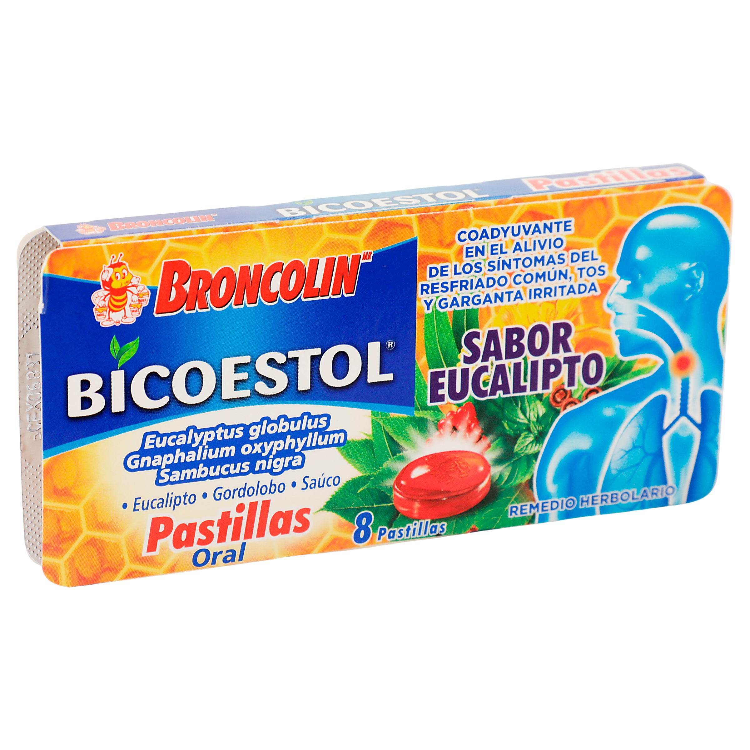 Broncolin Bicoestol Pastillas Eucalipto Con 8 714706911071