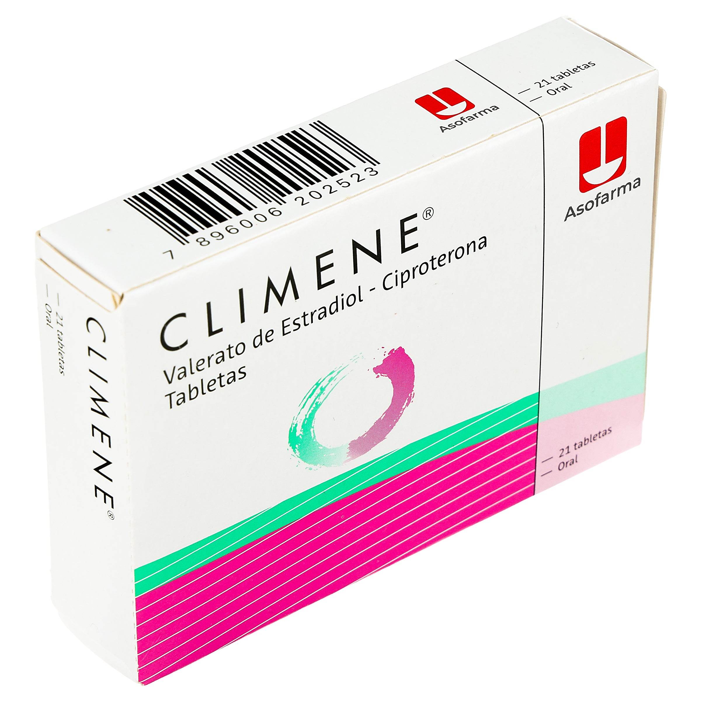 Climene 2Mg/1Mg Con 21 Tabletas (Valerato De Estradiol/Ciproterona) 7896006202523