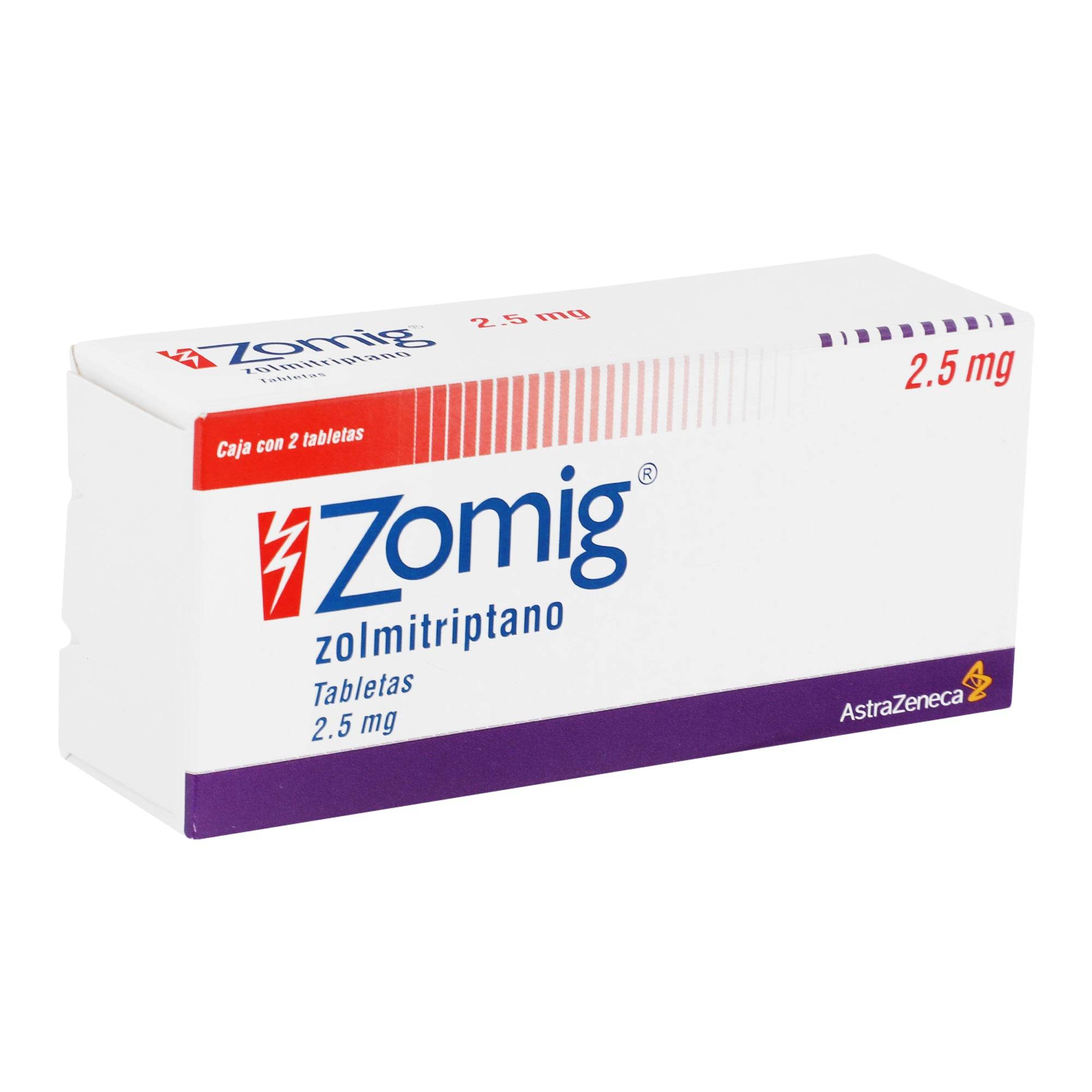 Zomig (Zomitriptilano) Tabletas 2.5Mg Con 2 7501324403520