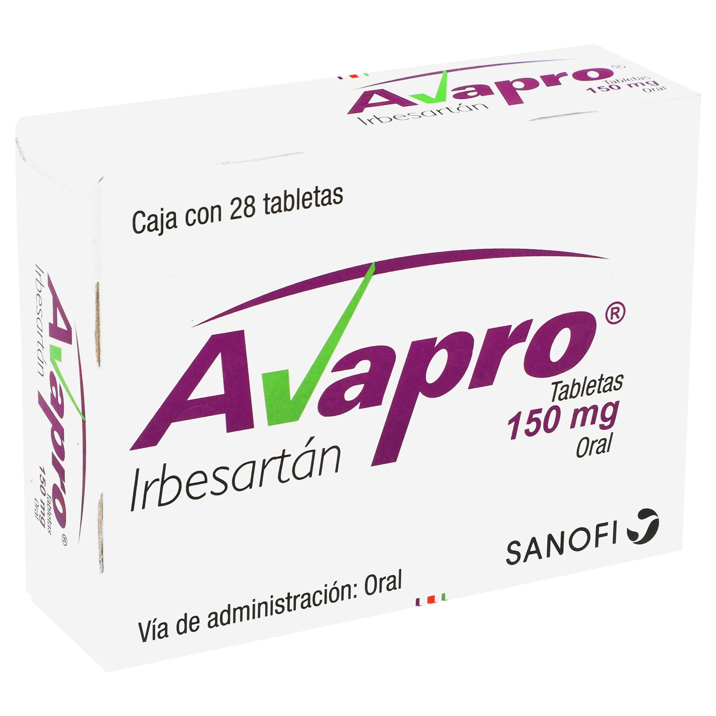 Avapro 150Mg Con 28 Tabletas (Irbesartan) 7501361692987