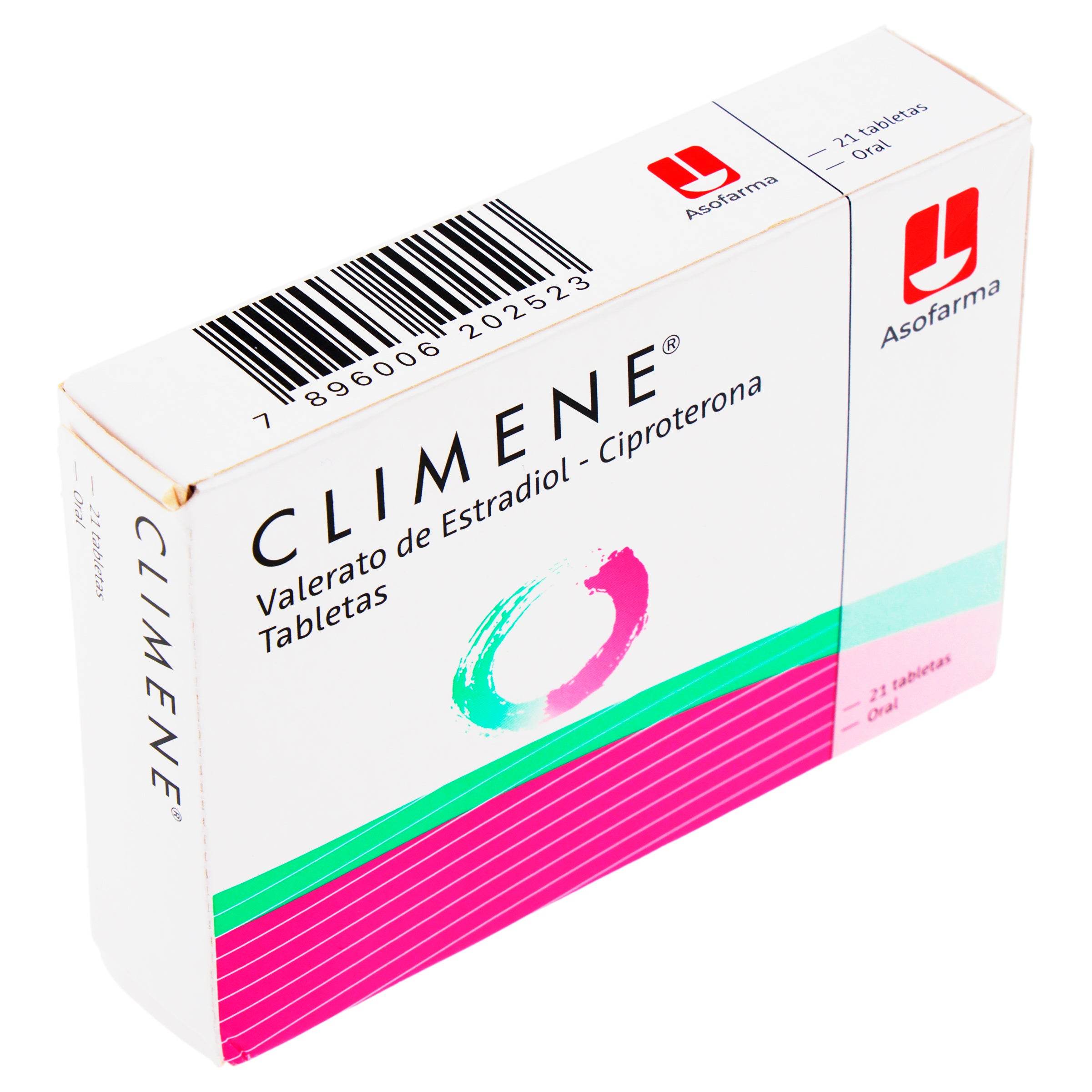 Climene 2Mg/1Mg Con 21 Tabletas (Valerato De Estradiol/Ciproterona) 7896006202523