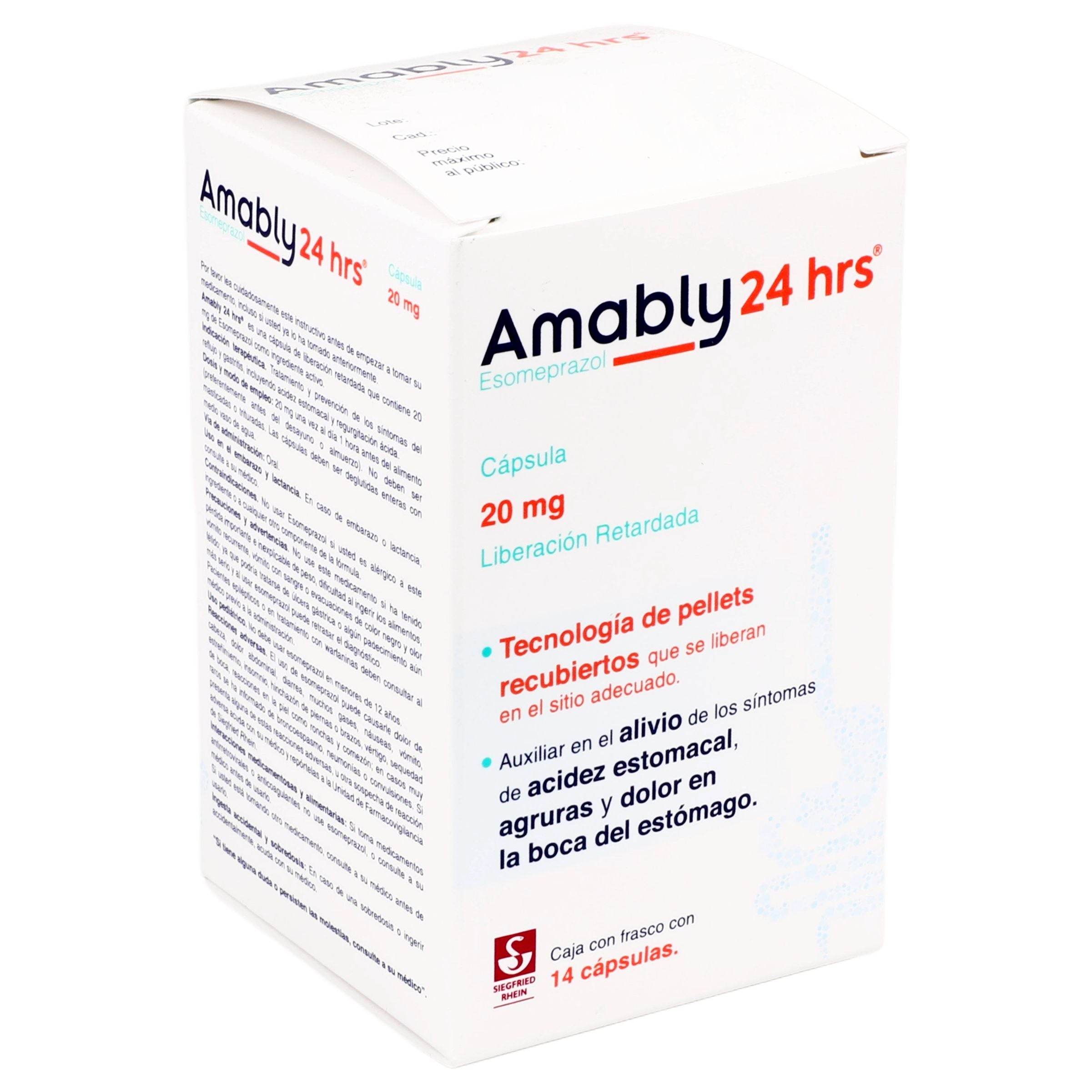 Amably 20Mg Con 14 Capsulas (Esomeprazol) 7501300421487