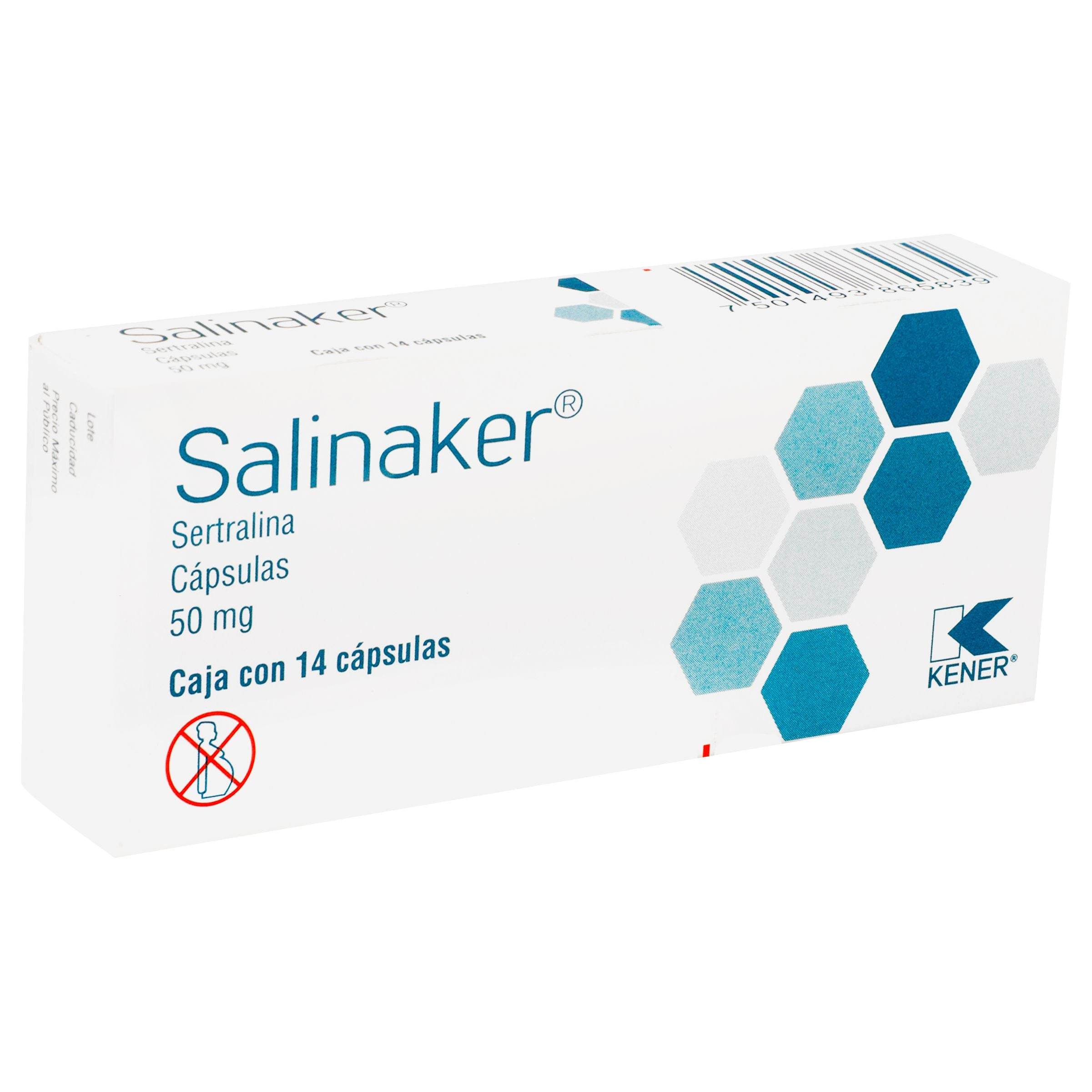 Salinaker 50Mg Con 14 Capsulas (Sertralina) 7501493865839