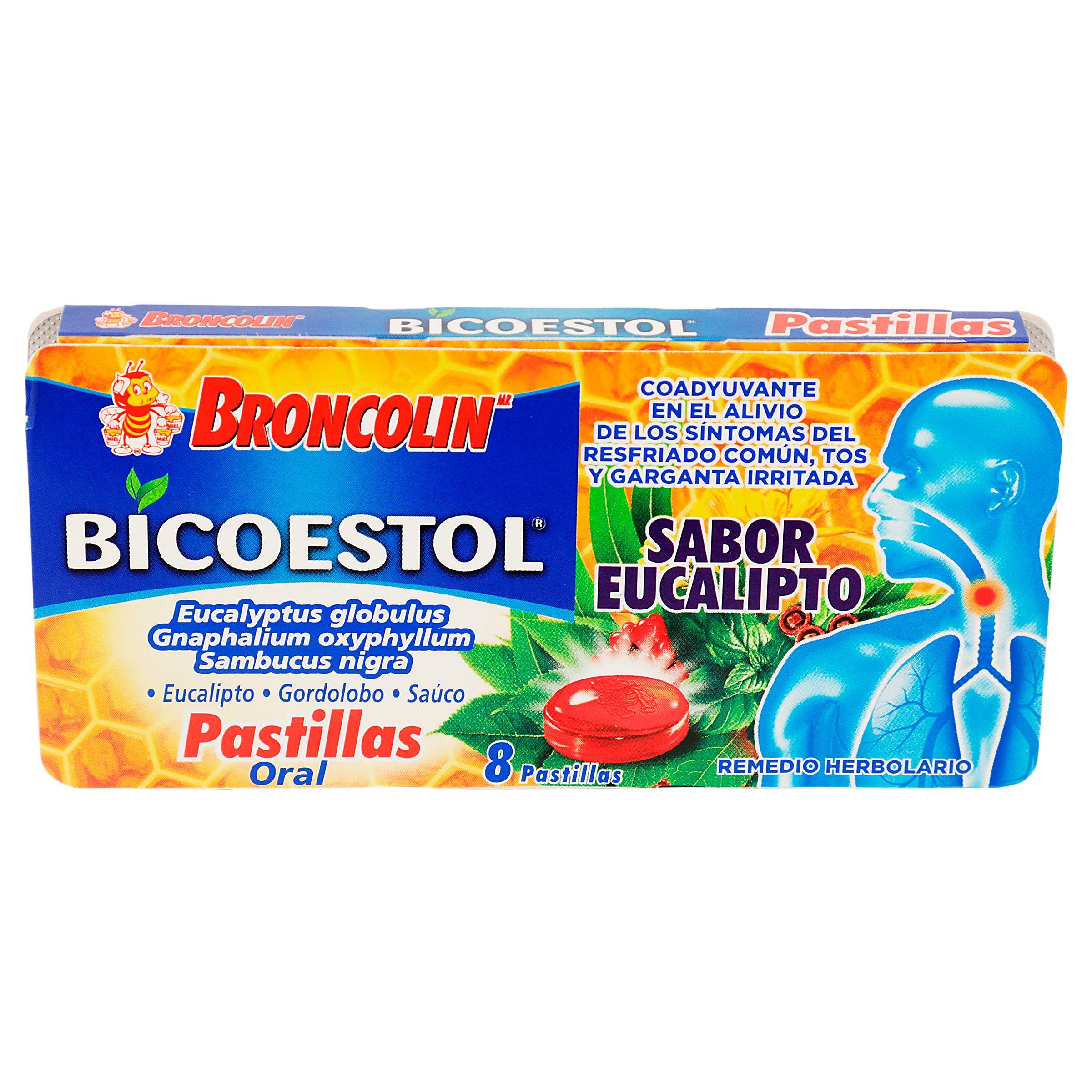 Broncolin Bicoestol Pastillas Eucalipto Con 8 714706911071