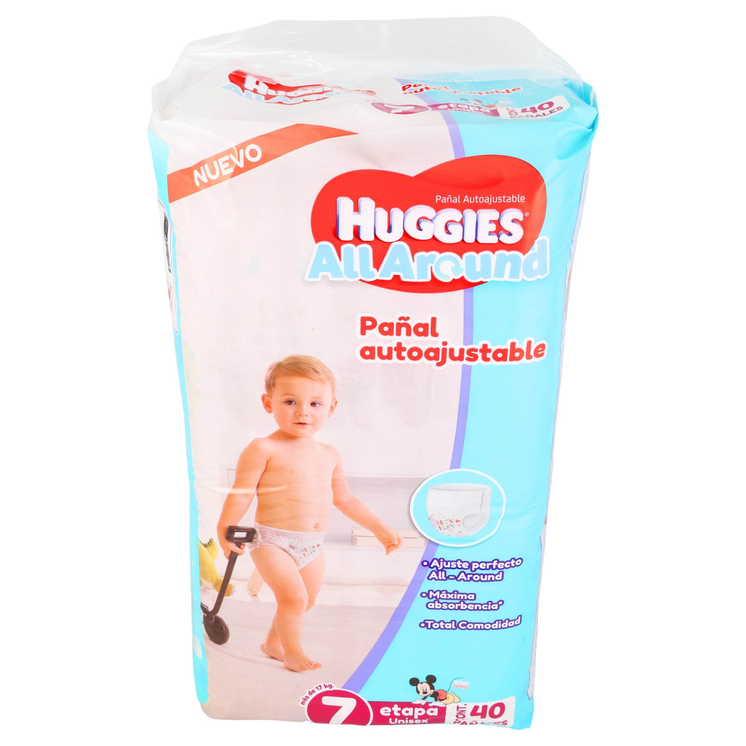 Pañal Huggies All-Around Etapa 7 Con 40 7506425625307