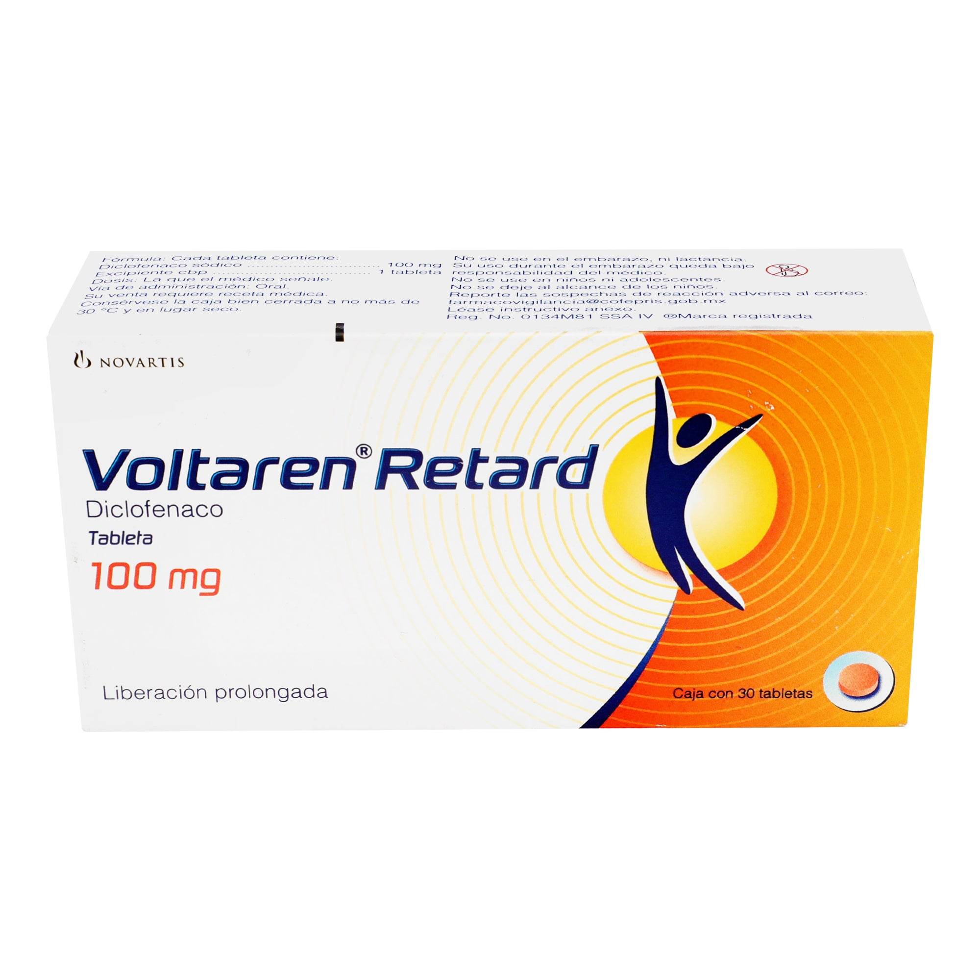 Voltaren Retard 100Mg Con 30 Tabletas (Diclofenaco) 7501094916664