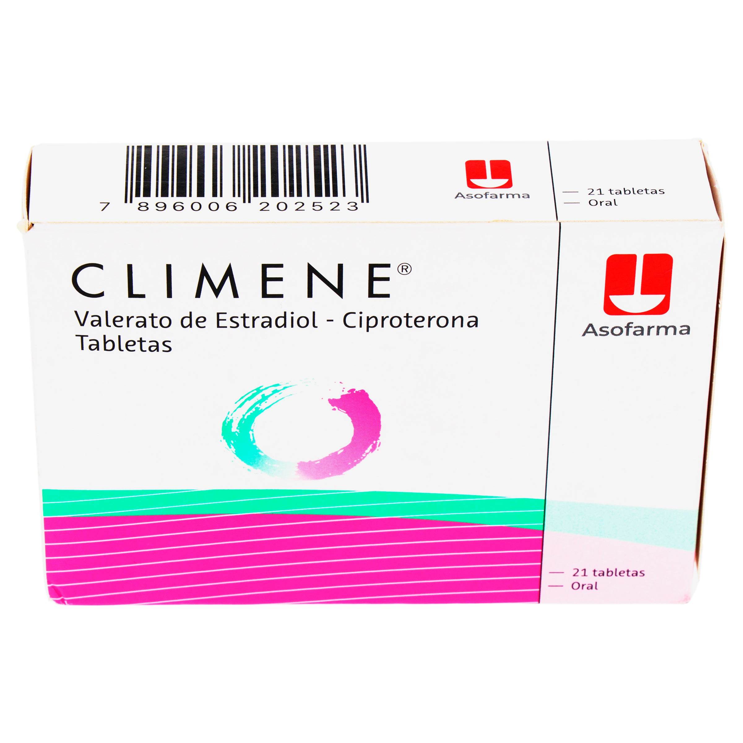 Climene 2Mg/1Mg Con 21 Tabletas (Valerato De Estradiol/Ciproterona) 7896006202523