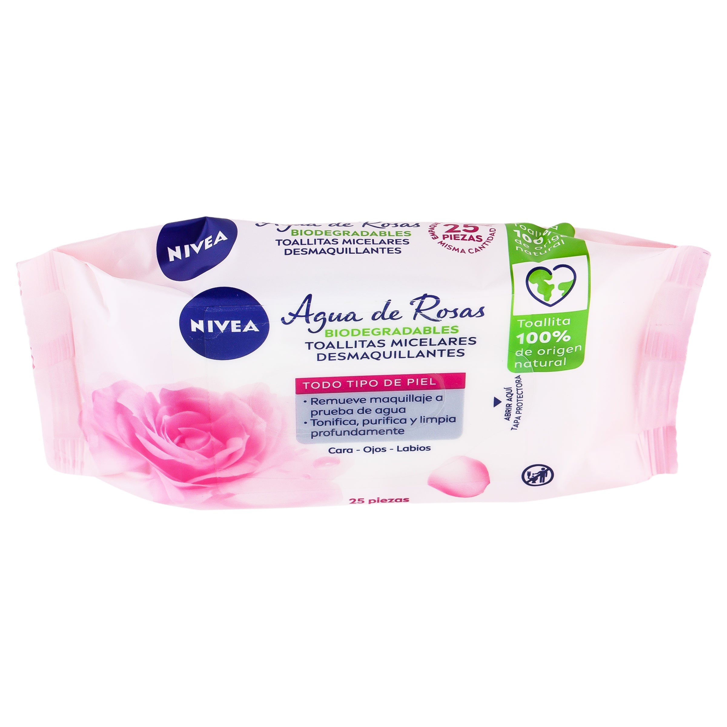 Toallitas Micelar Desmaquillantes Nivea Agua Rosas Con 25 Piezas 4005900977281
