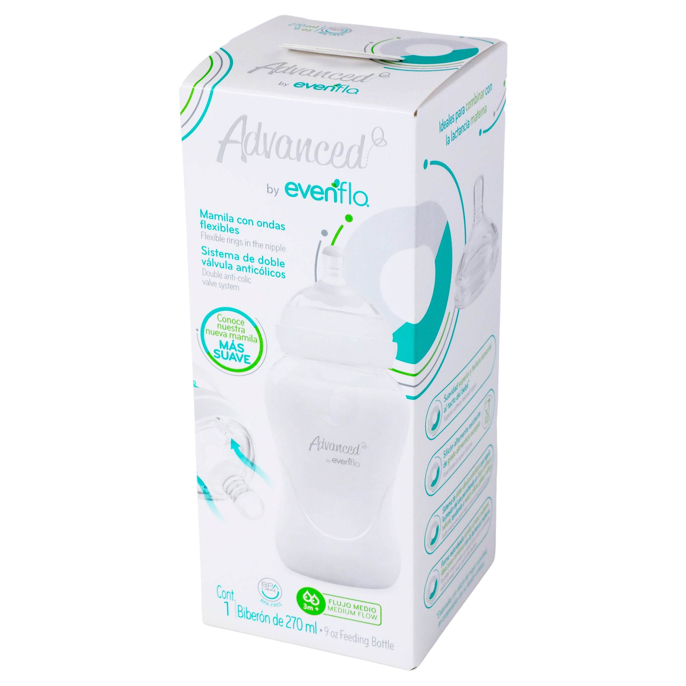 Biberon Advance Flujo Medio 9Oz Avent 7501027511263