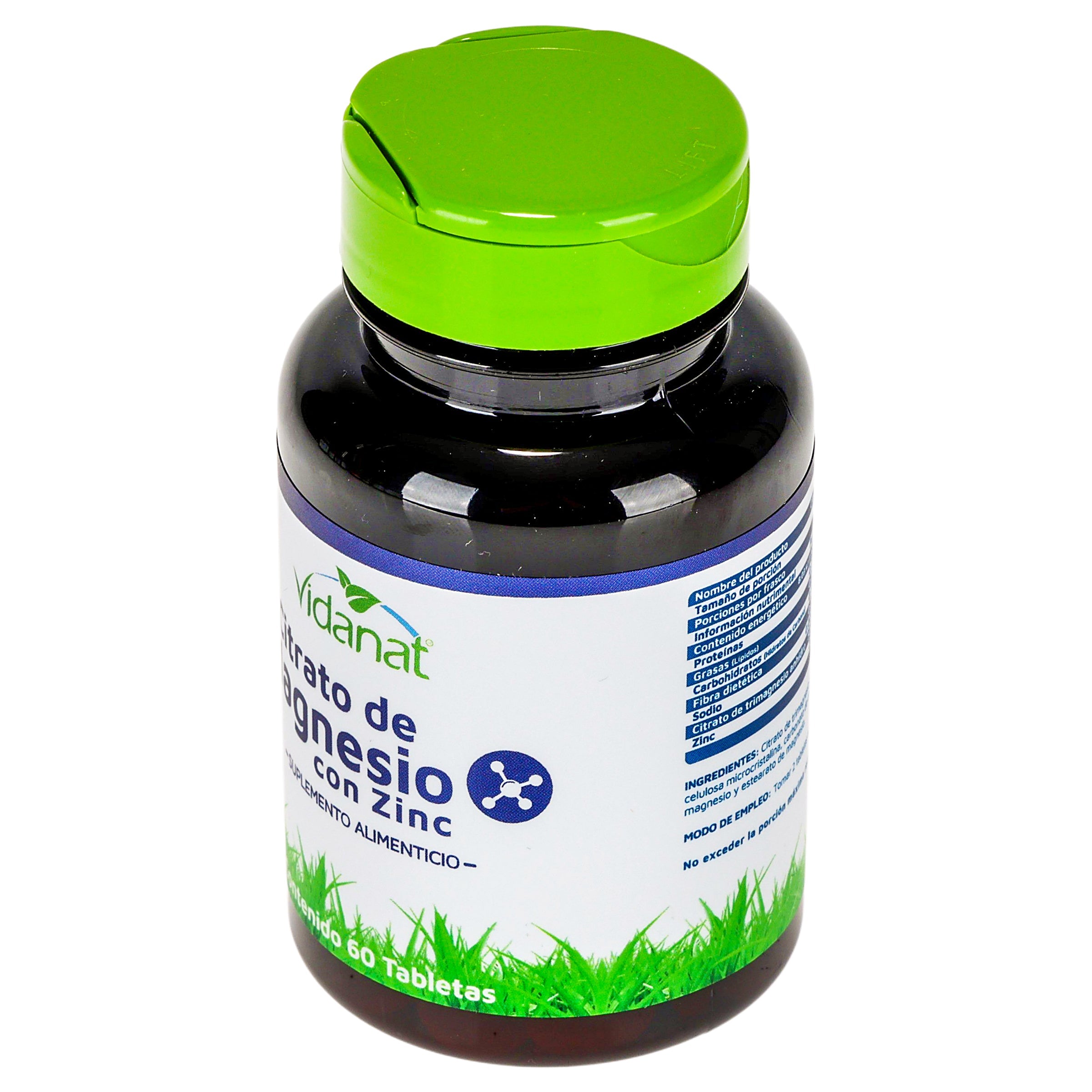 Citrato De Magnesio Con Zinc Con 60 Tabletas Suplemento Alimenticio 7501060806371