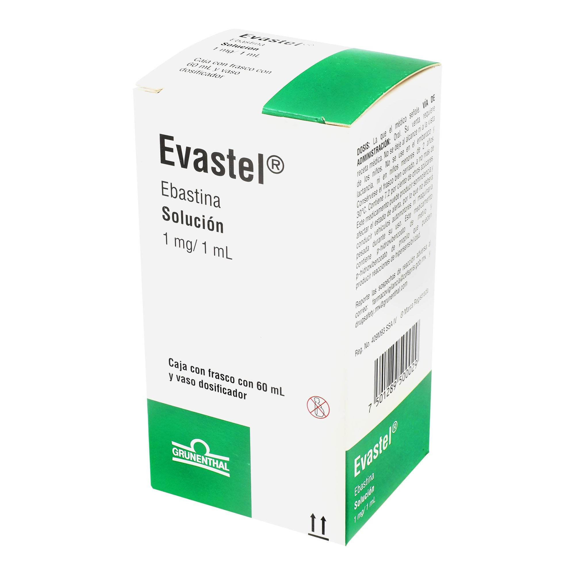 Evastel Solución 1Mg/Ml 60Ml (Ebastina) 7501289500029