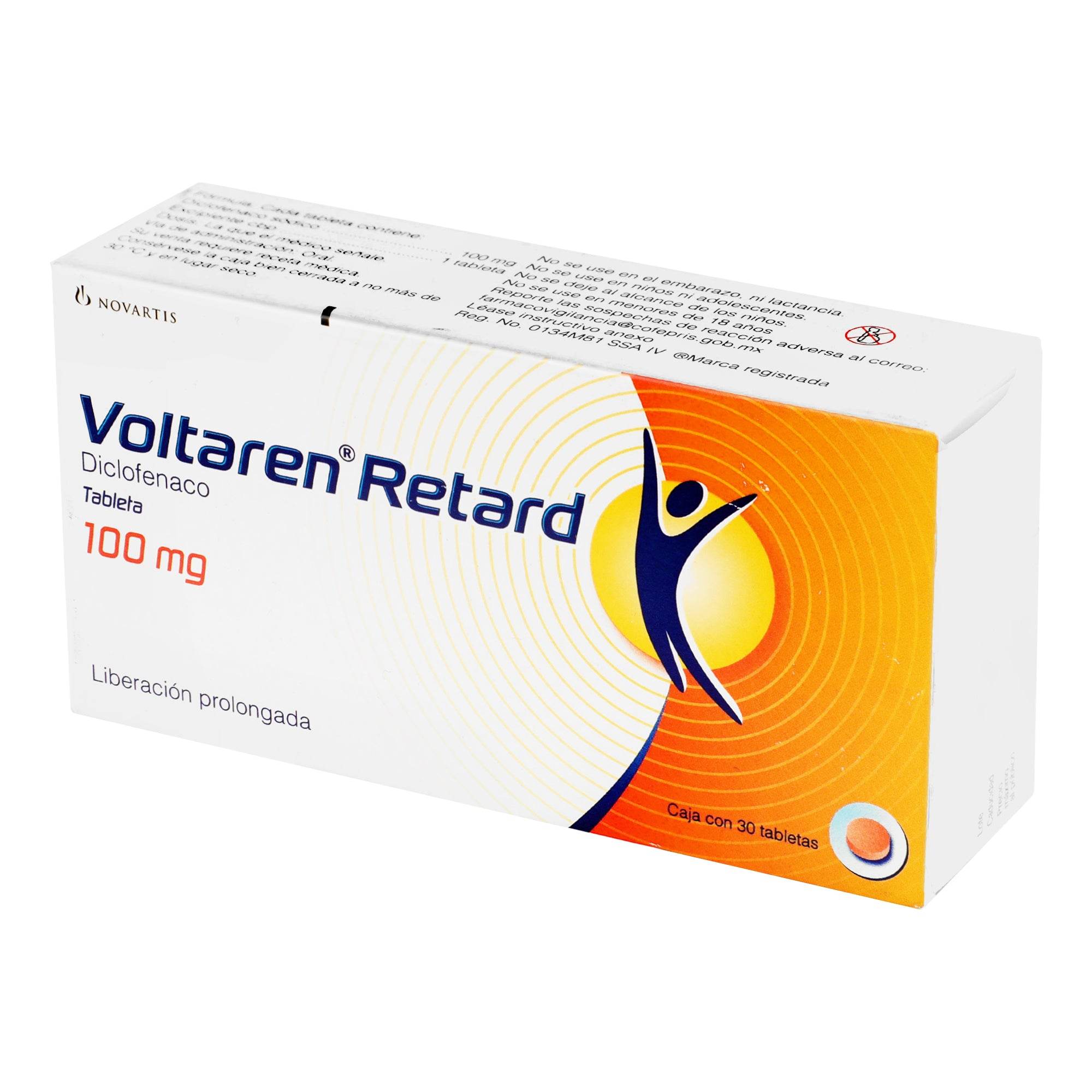 Voltaren Retard 100Mg Con 30 Tabletas (Diclofenaco) 7501094916664