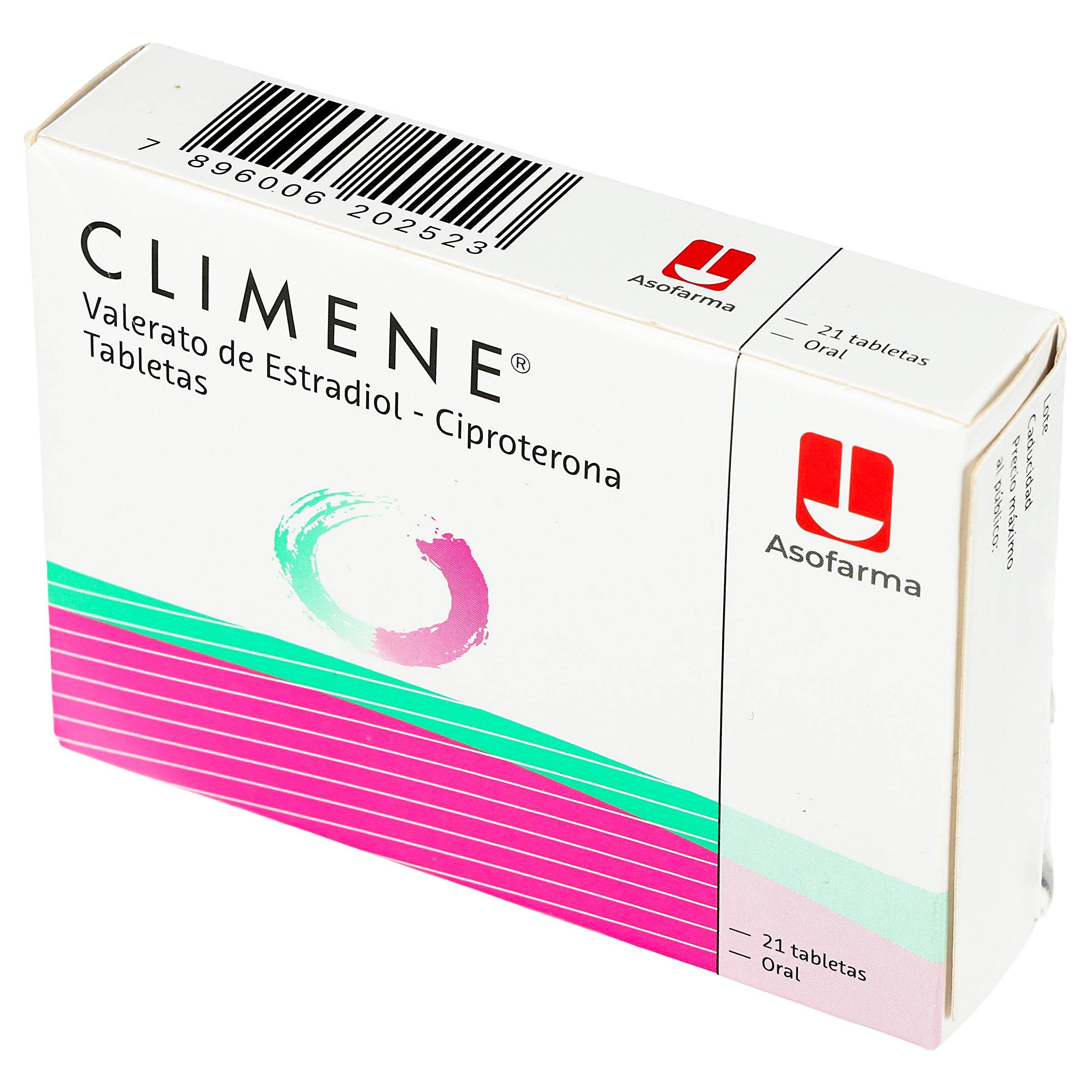 Climene 2Mg/1Mg Con 21 Tabletas (Valerato De Estradiol/Ciproterona) 7896006202523