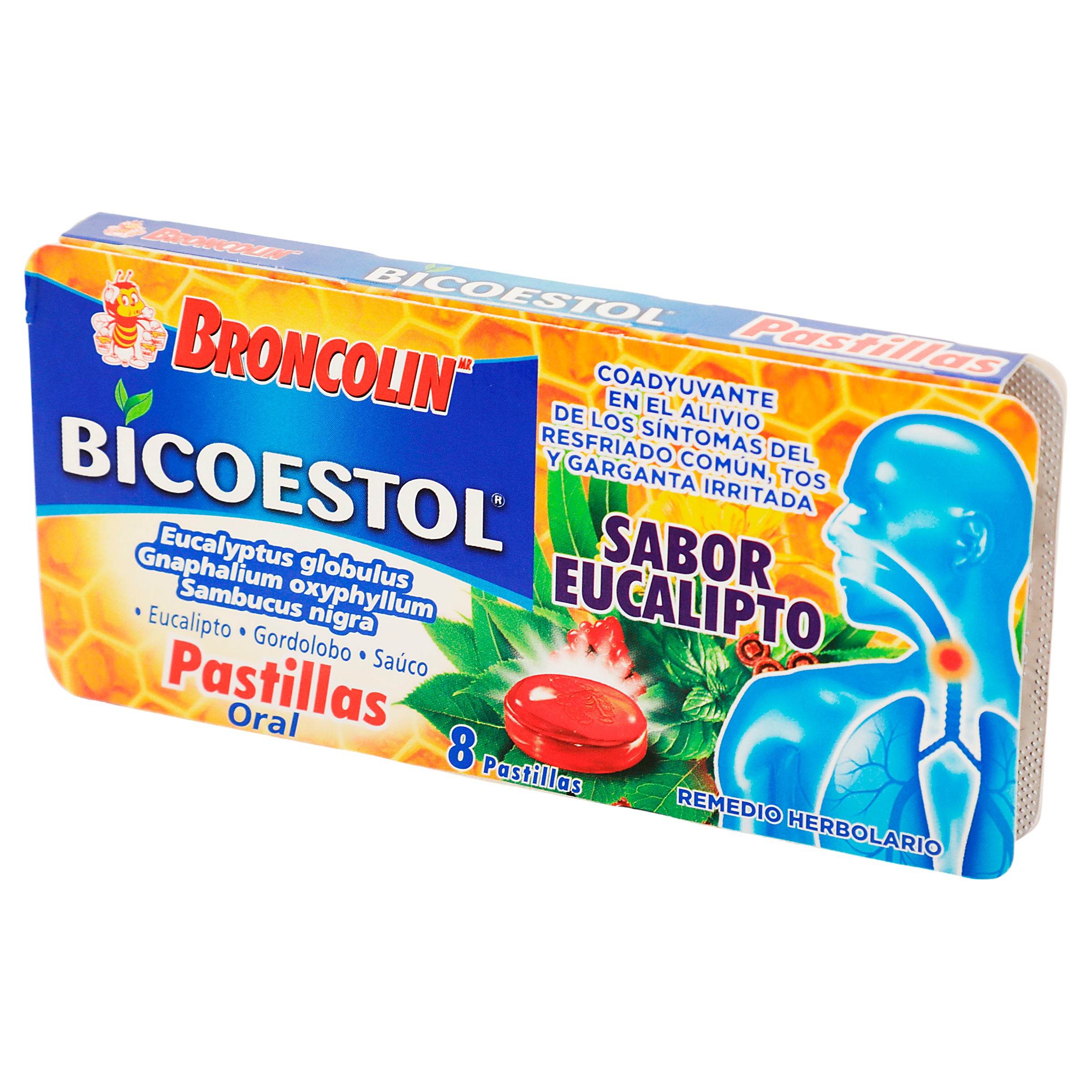 Broncolin Bicoestol Pastillas Eucalipto Con 8 714706911071