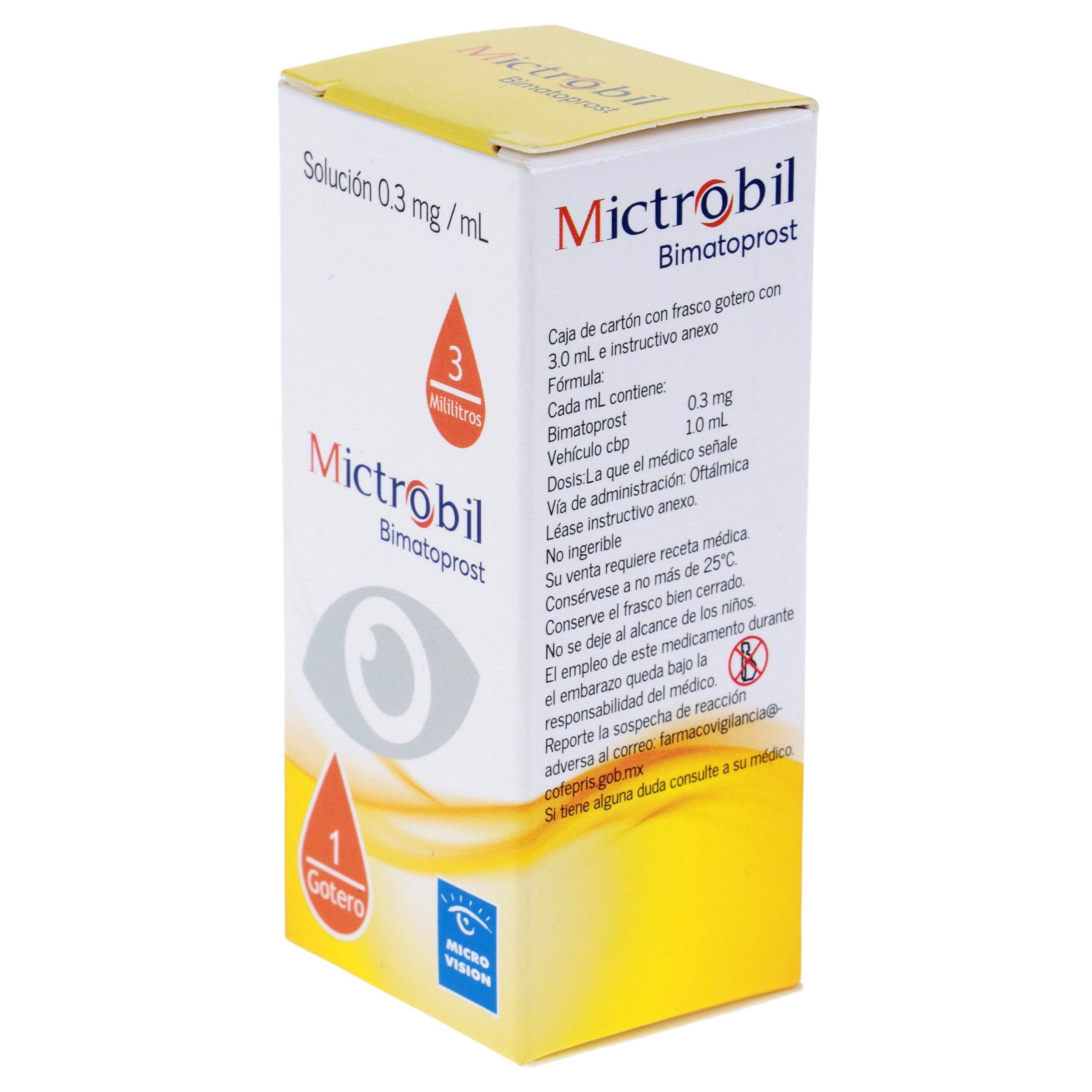 Mictrobil Gotas 0.3Mg/Ml (Bimatoprost) 7502231320696