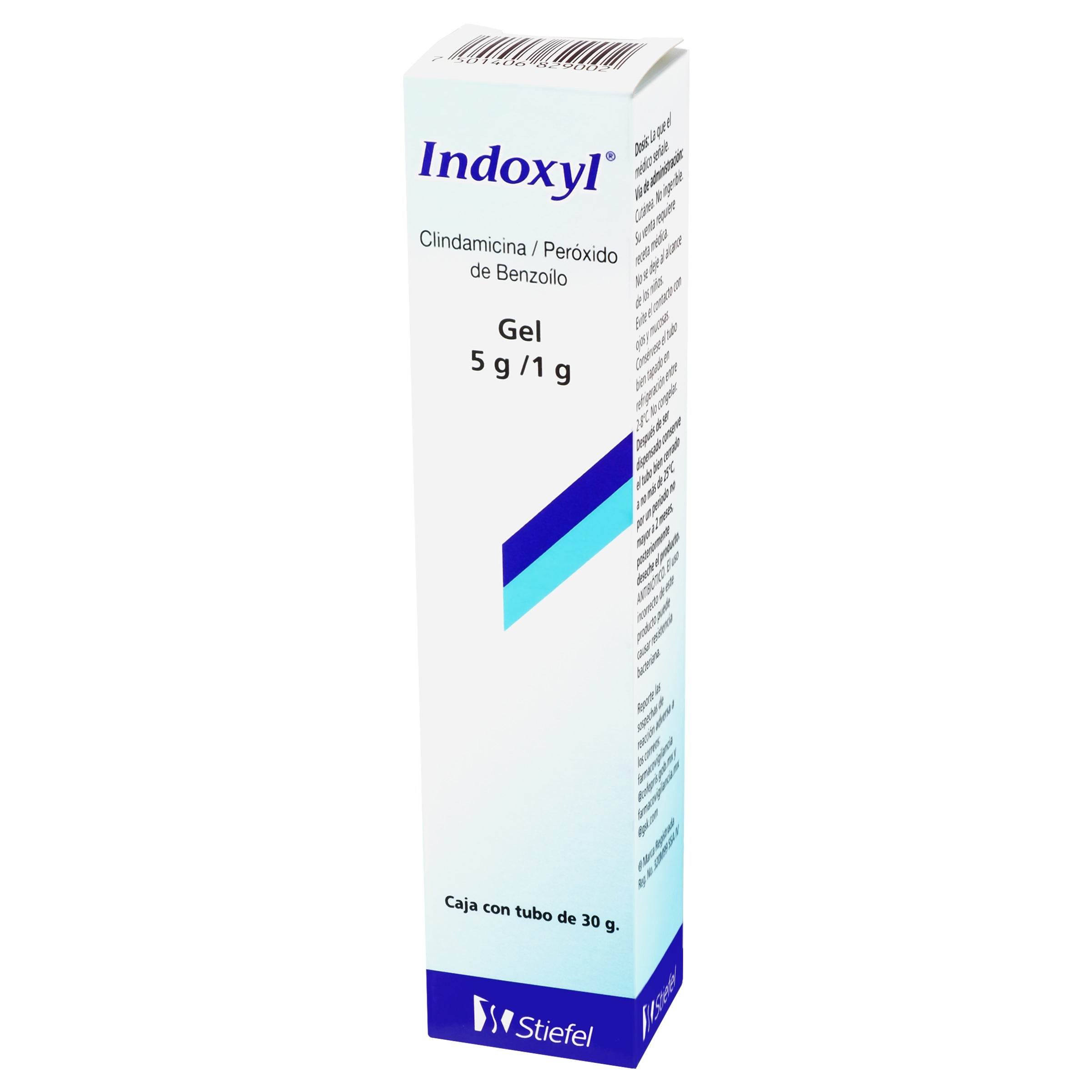 Indoxyl Gel 5G/1G 30G (Clindamcina/Peroxido De Benzoilo) 7501406829002