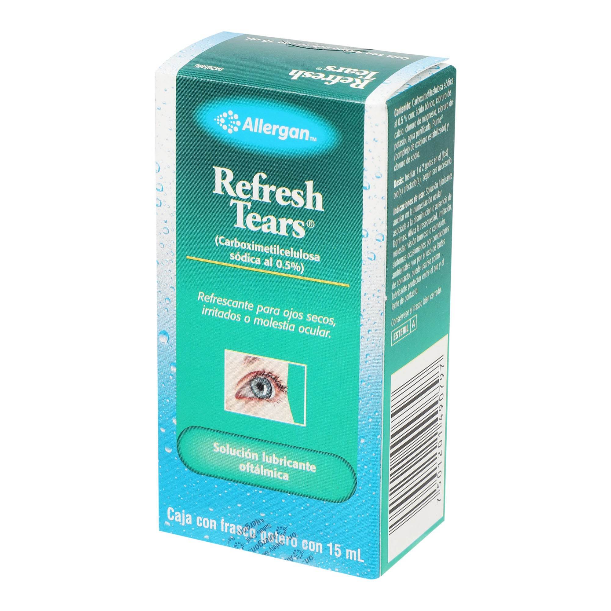 Refresh Tears Gotas 0.5% 15Ml (Carboximetilcelulosa) 7501201490797