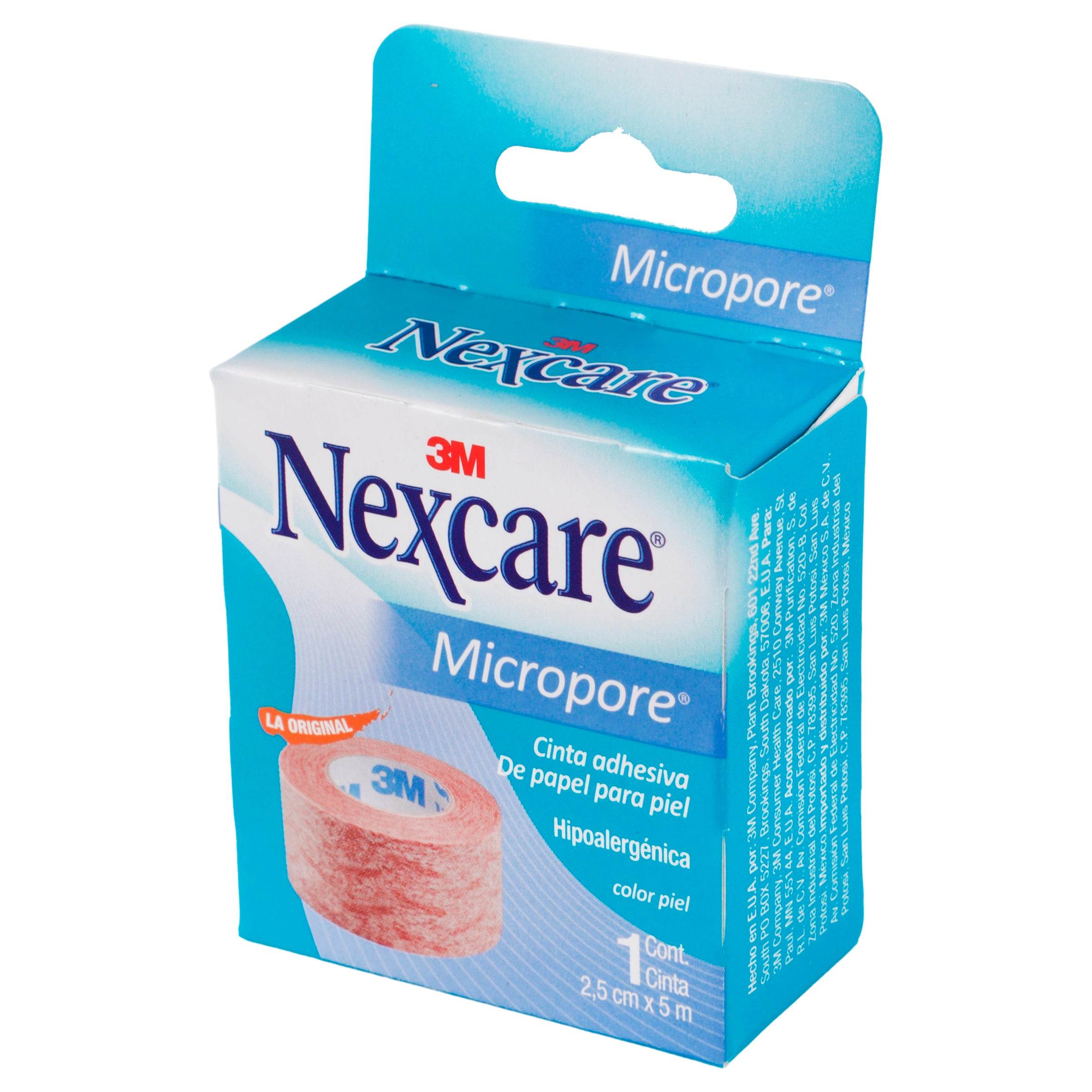Cinta Microporosa Nexcare Piel 2.5X5Cm 7501023104223