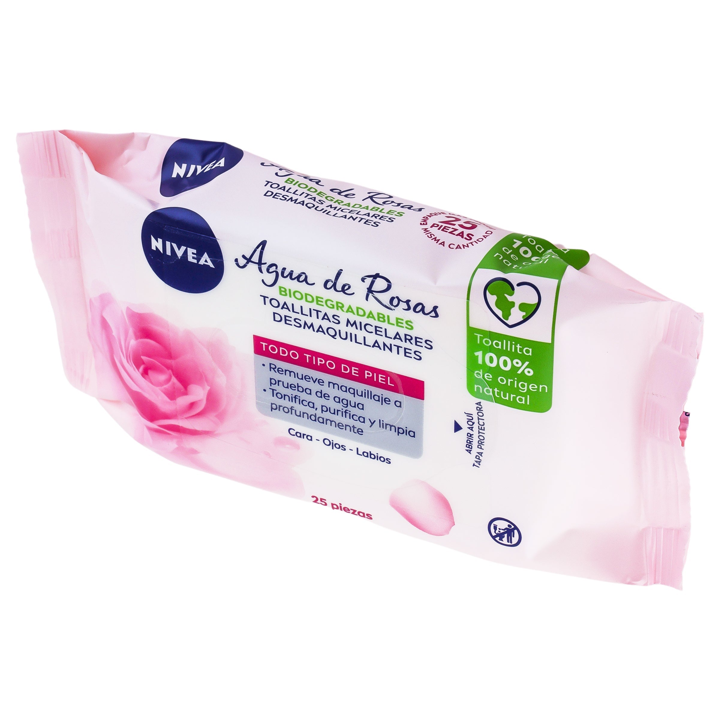 Toallitas Micelar Desmaquillantes Nivea Agua Rosas Con 25 Piezas 4005900977281