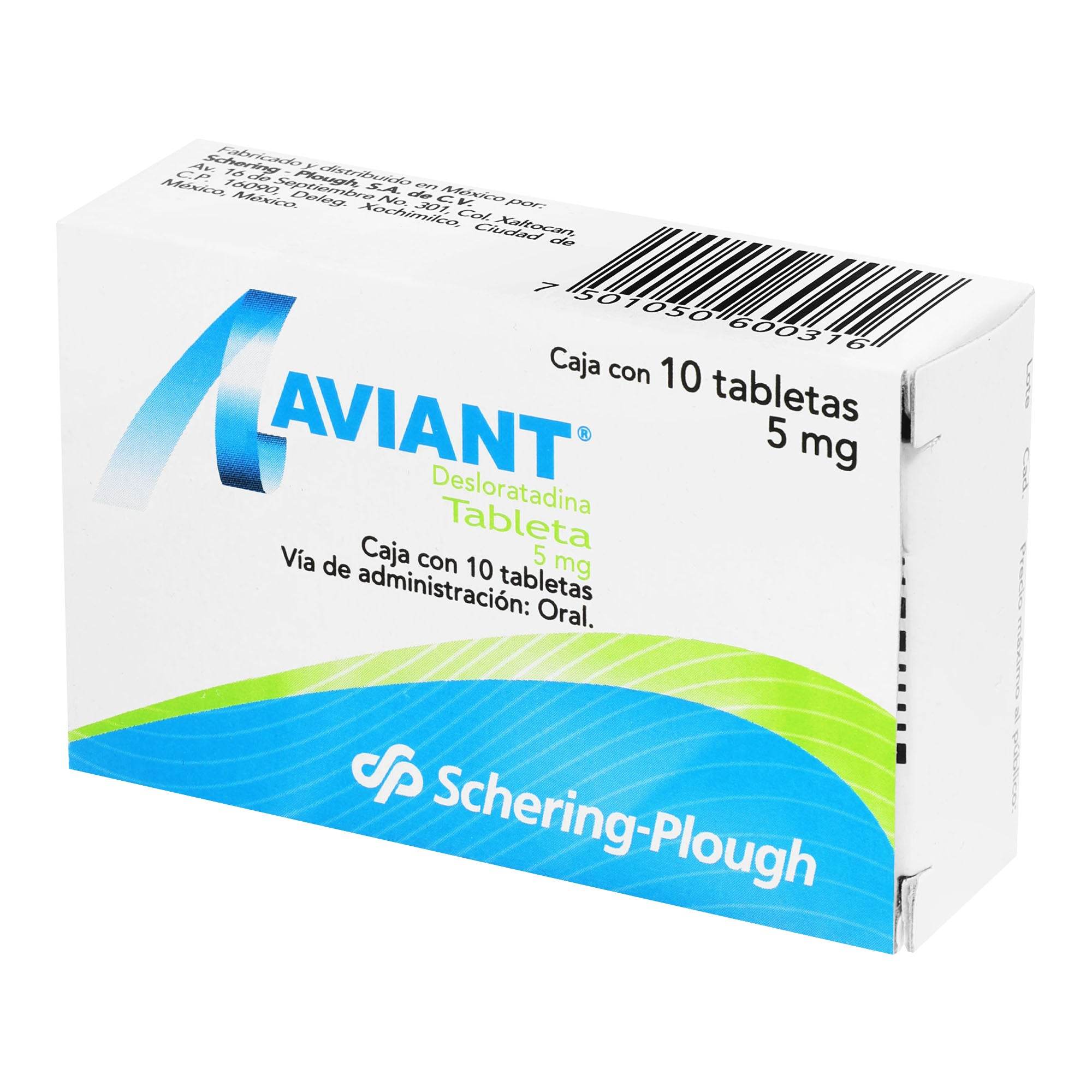 Aviant 5Mg Con 10 Tabletas (Desloratadina) 7501050600316