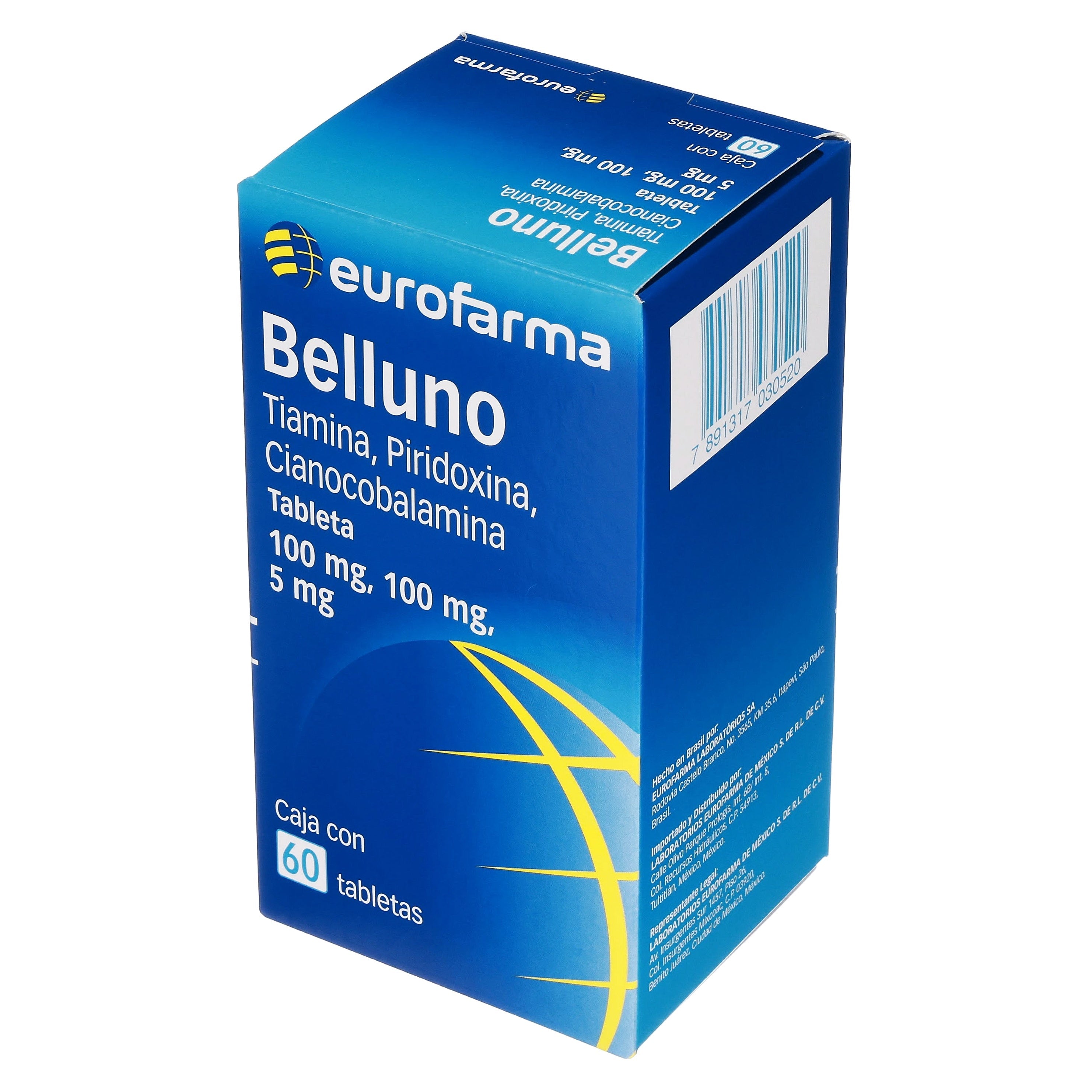 Belluno 100 / 100 / 5 Mg Con 60 Tabletas 7891317030520