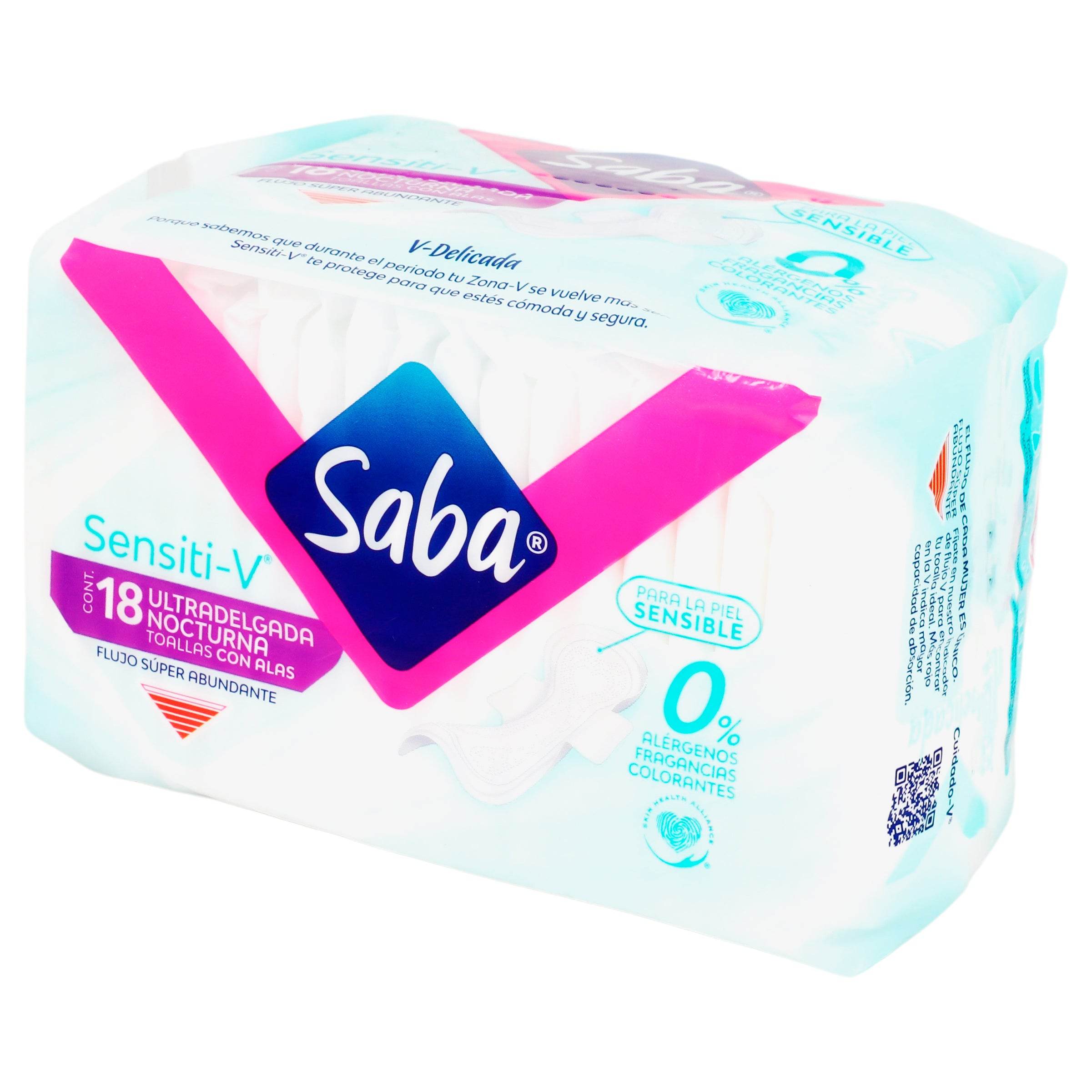 Toallas Saba Sensiti-V Nocturnas Con 18 7501019040290