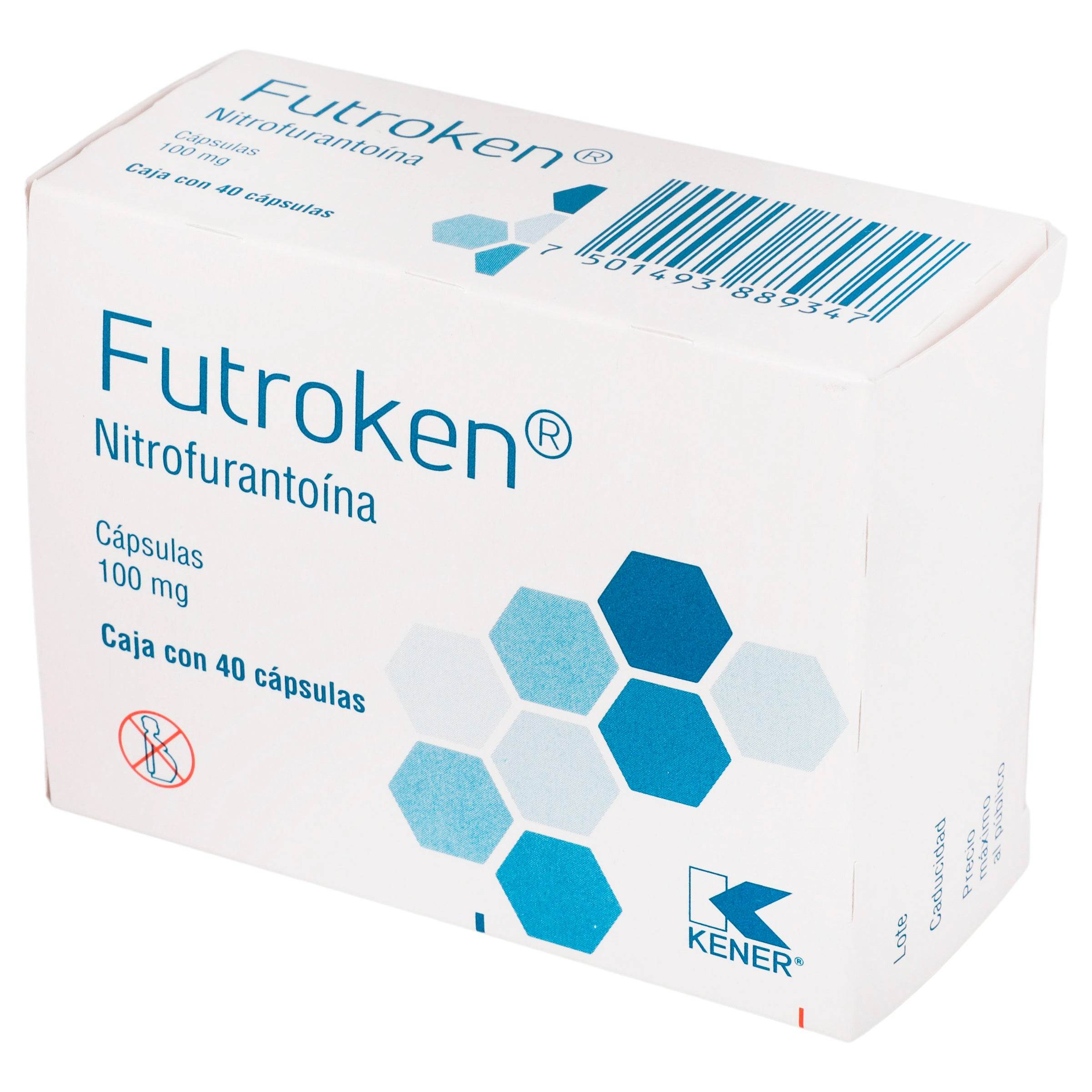 Futroken 100Mg Con 40 Capsulas (Nitrofurantoina) 7501493889347