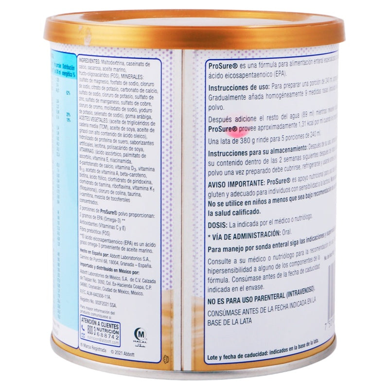 Prosure Vainilla 400 Gr Polvo Suplemento Alimenticio