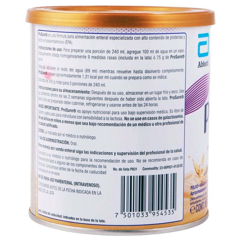 Prosure Vainilla 400 Gr Polvo Suplemento Alimenticio