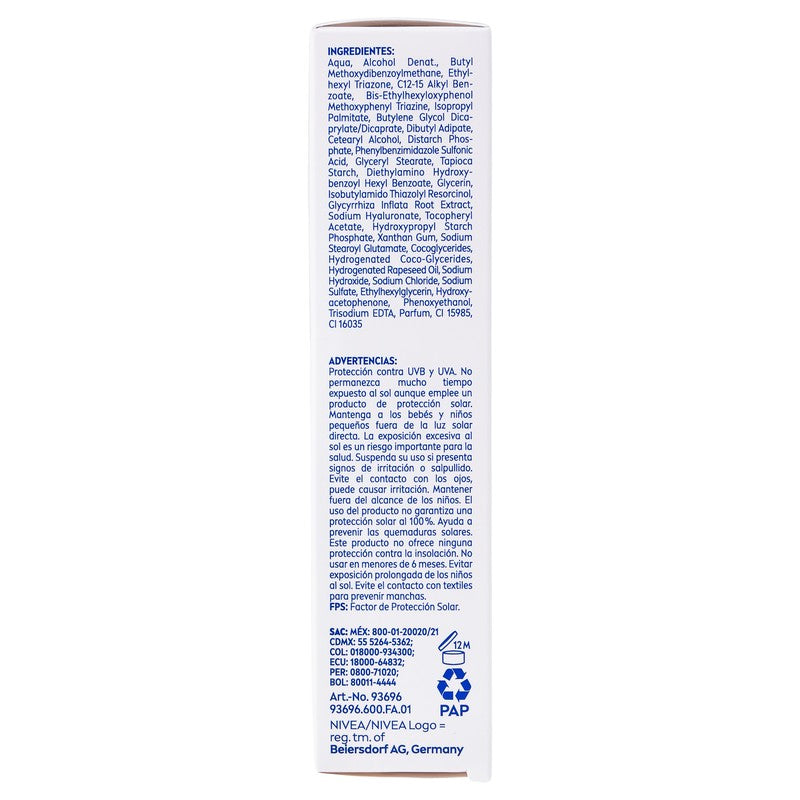 Protector Solar Ar Nivea Sun Control Manchas Fps 50 40 Ml 4006000064918 5