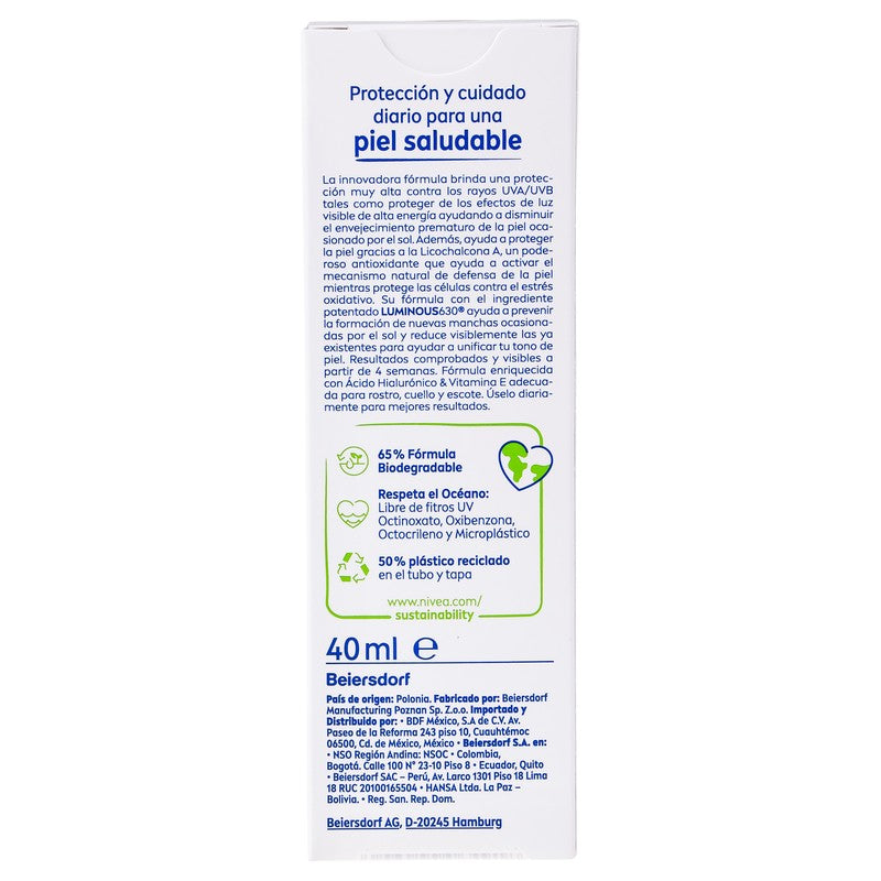 Protector Solar Ar Nivea Sun Control Manchas Fps 50 40 Ml 4006000064918 7