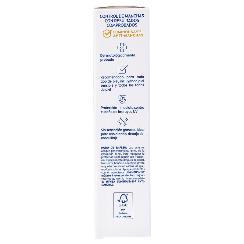 Protector Solar Ar Nivea Sun Control Manchas Fps 50 40 Ml 4006000064918 8