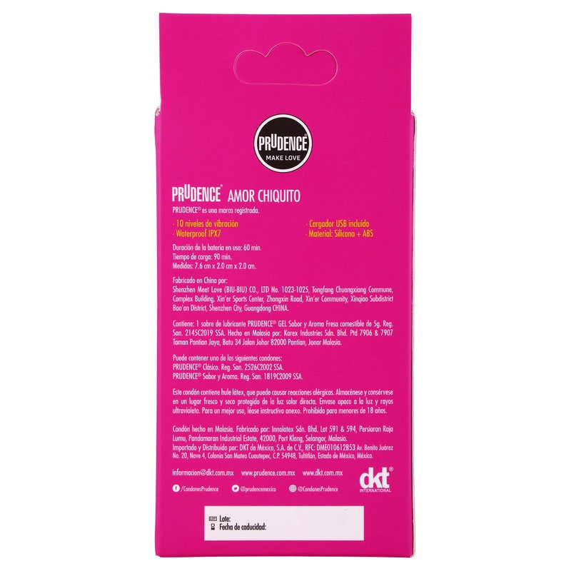 Prudence 3 En 1 Vibrador  Preservativo  Lubricante 7502214980381 7