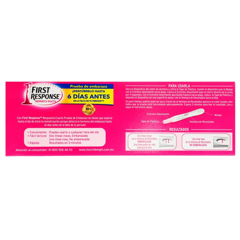 Prueba Embarazo First Response 6 Dias Cja